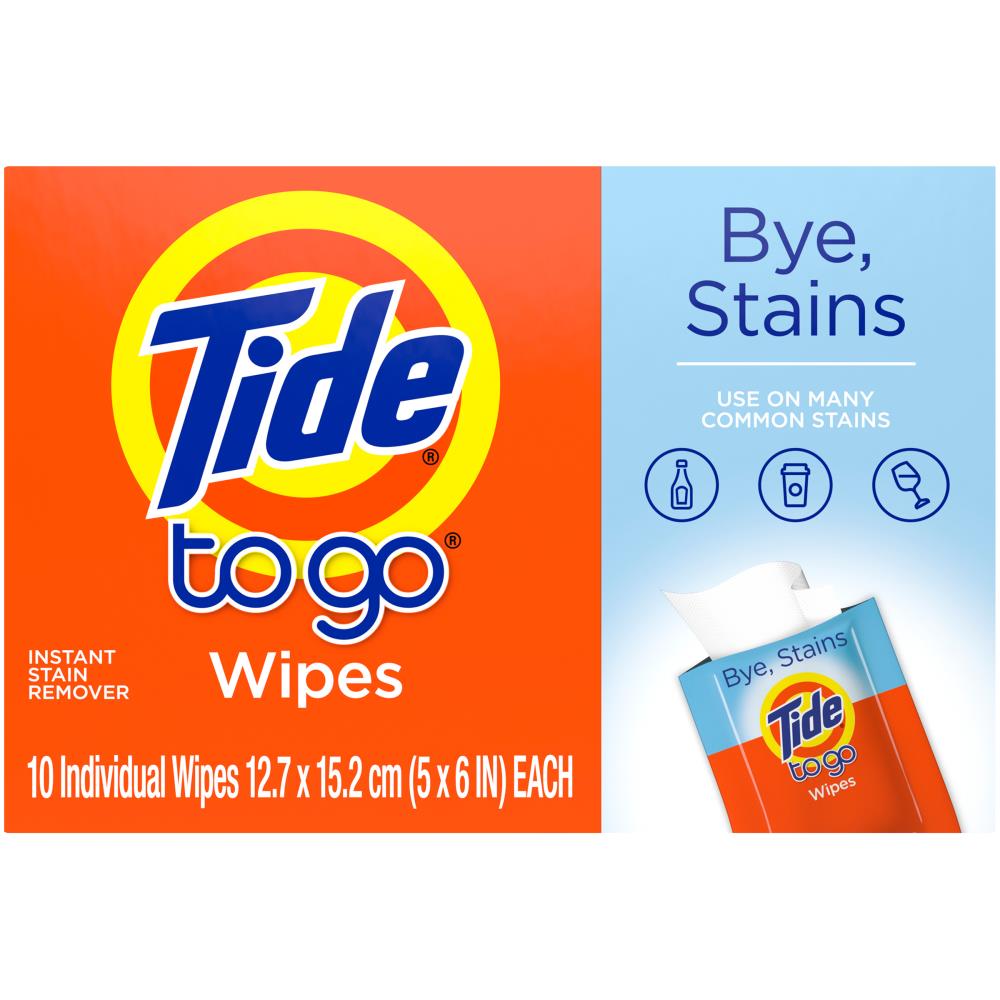 10 Shout Wipe & Go Instant Stain Remover Wipes, 10 Individual Packets