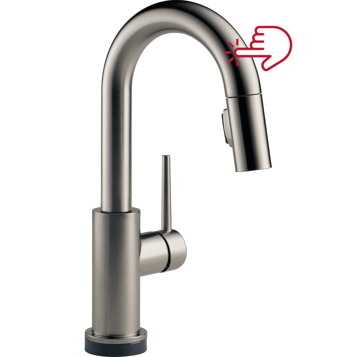 Delta 9959T-KS-DST Trinsic Touch2O Black Stainless Single Handle Deck-mount Touch-on Bar and Prep Kitchen Faucet with Sprayer