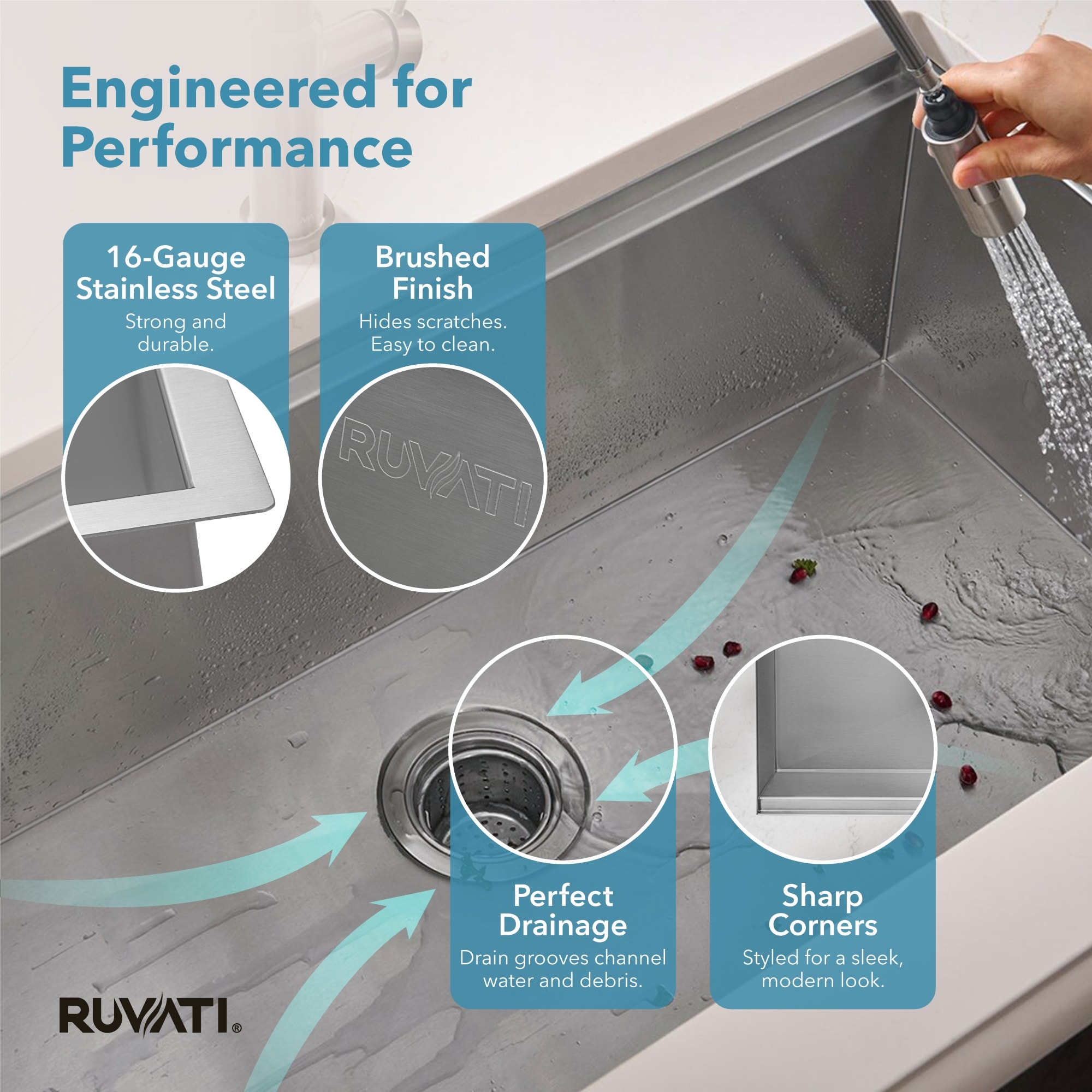 Ruvati RVH8310 Kitchen-Sinks - View #9