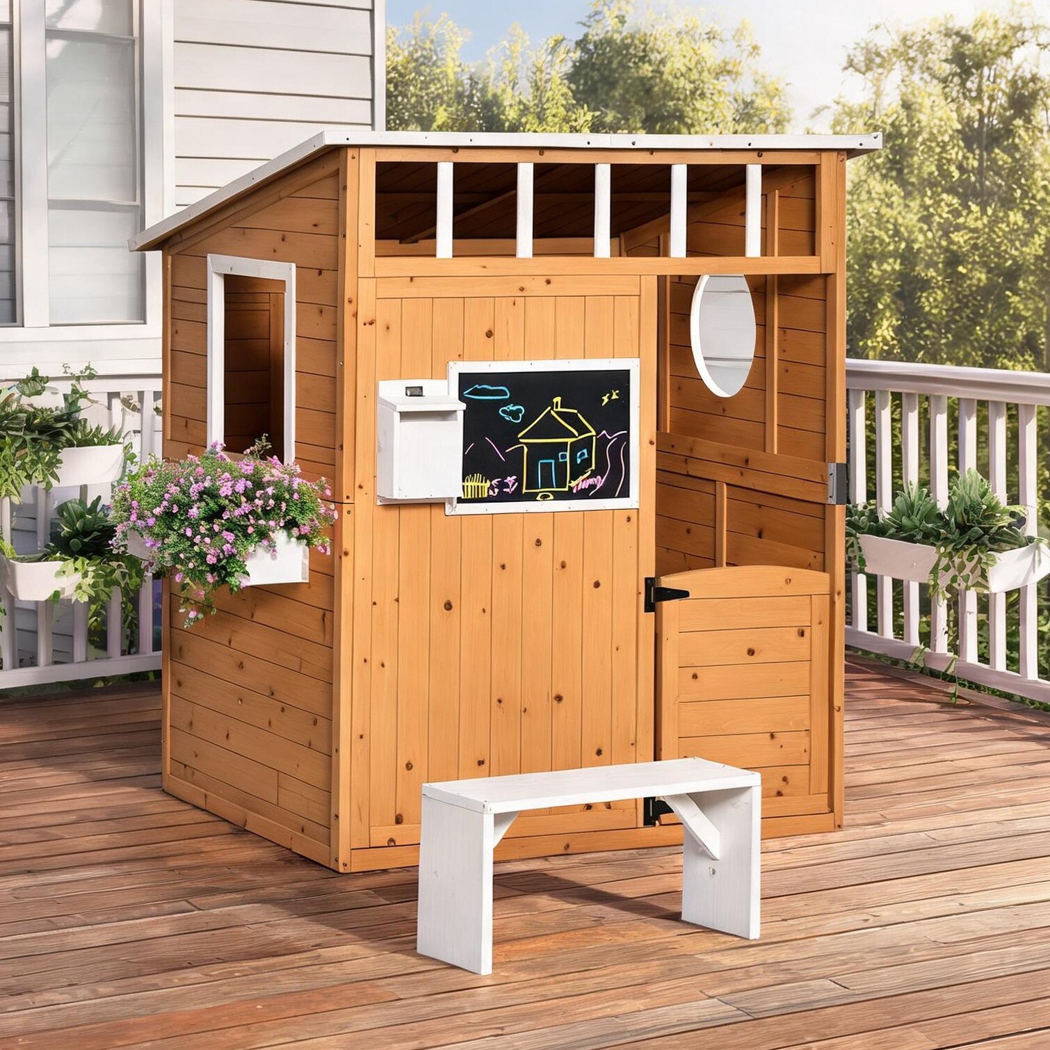 SunJet Storage Bench in Yellow 121.9 x 108 x 135.3 in with Practical Control for Outdoor Space