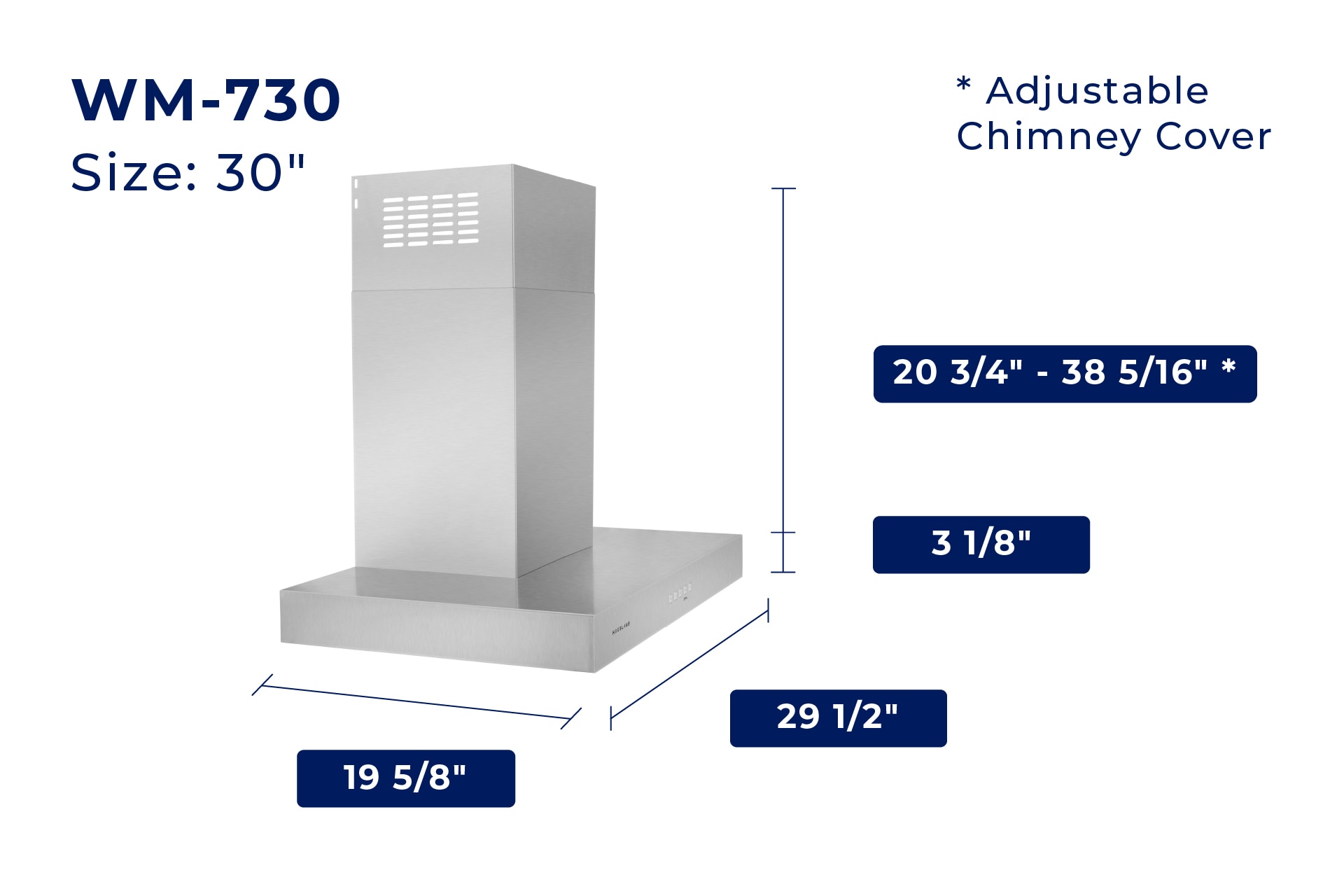 Hauslane WM-730SS-30 Wall-Mounted-Range-Hoods - View #12