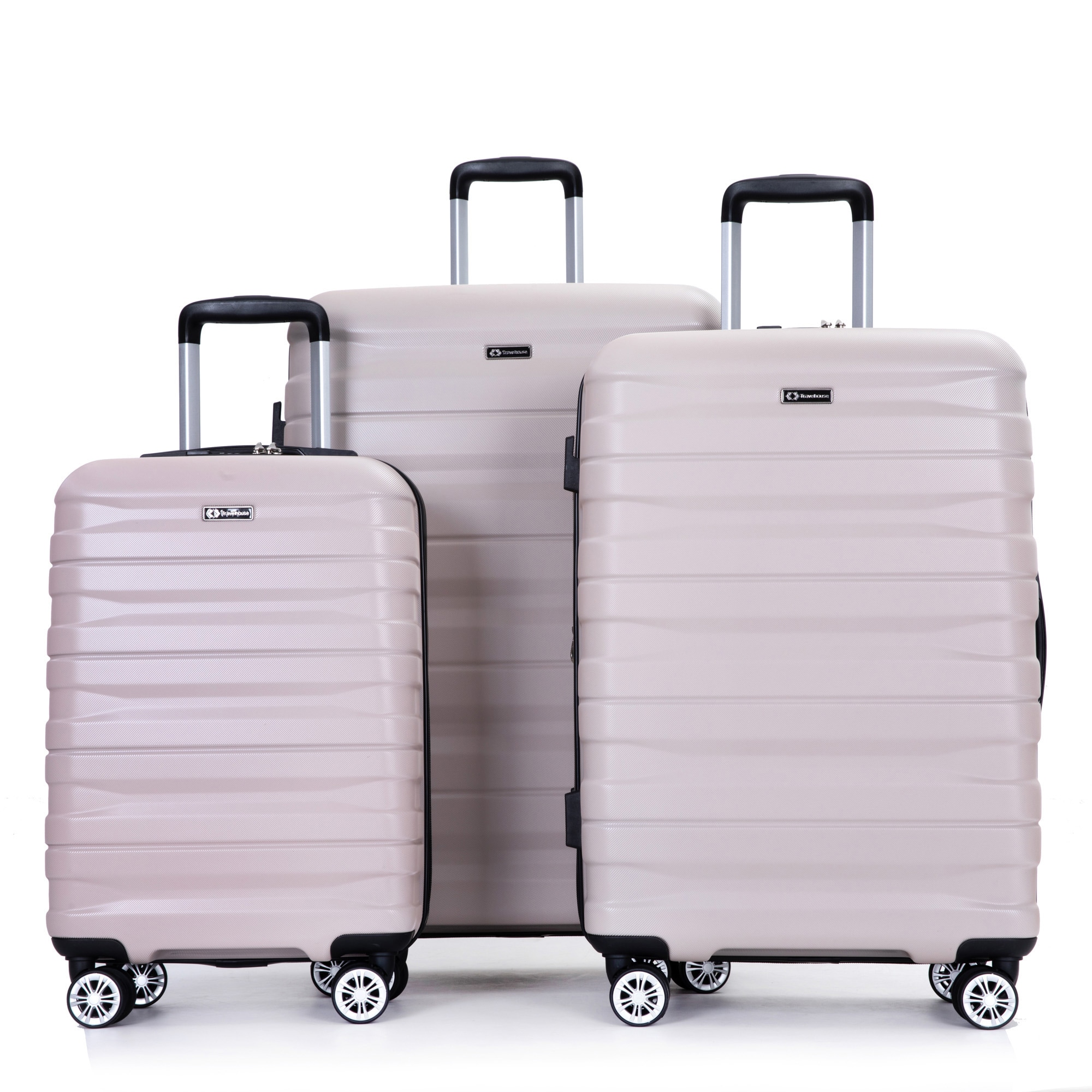 SINOFURN SYD9400020SD 20.3x11.4x30.3 Sand Plastic Hardshell Suitcase set 3 -Bag