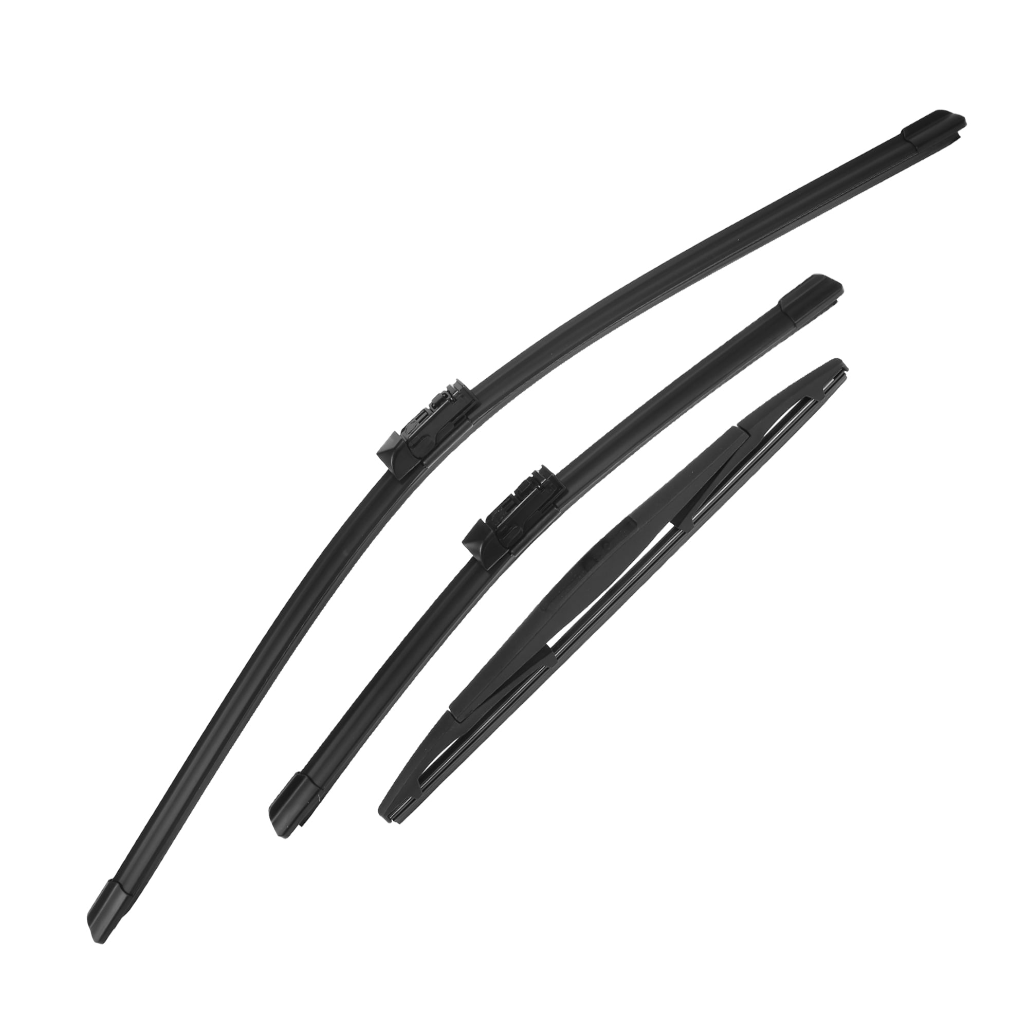 Unique Bargains 26Inch 16Inch 12Inch Front Rear Windshield Wiper Blade Set Fit for Subaru Impreza 2017-2021 with Top-Lock - Pack of 3 Black