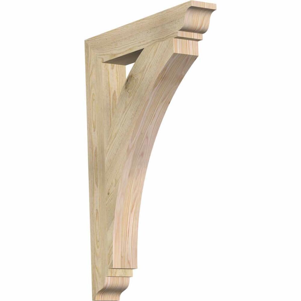 Ekena Millwork BKT04X24X36THR01RDF Thorton traditional rough sawn 4-in x 24-in x 36-in Douglas fir Brown Wood Standard bracket