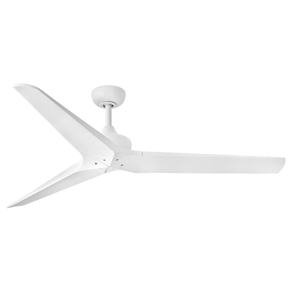 Hinkley 903760FWW-NDD Chisel 60-in Outdoor Smart Matte White with Matte White Blades Ceiling Fan Without Light - Remote Included ( 3 -Blade )