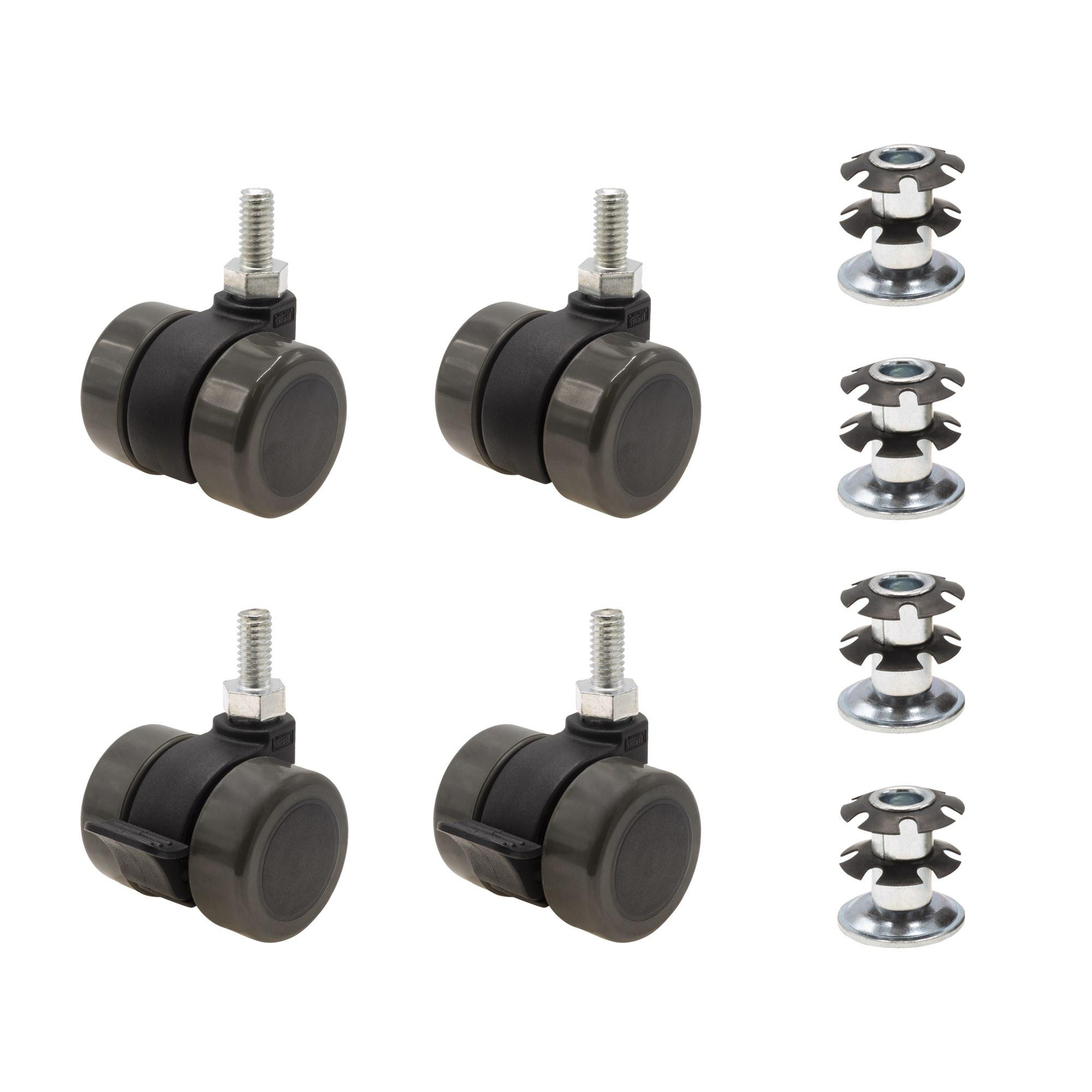 Outwater 3P1.14.00241 1-1/2-in Rubber Swivel Caster