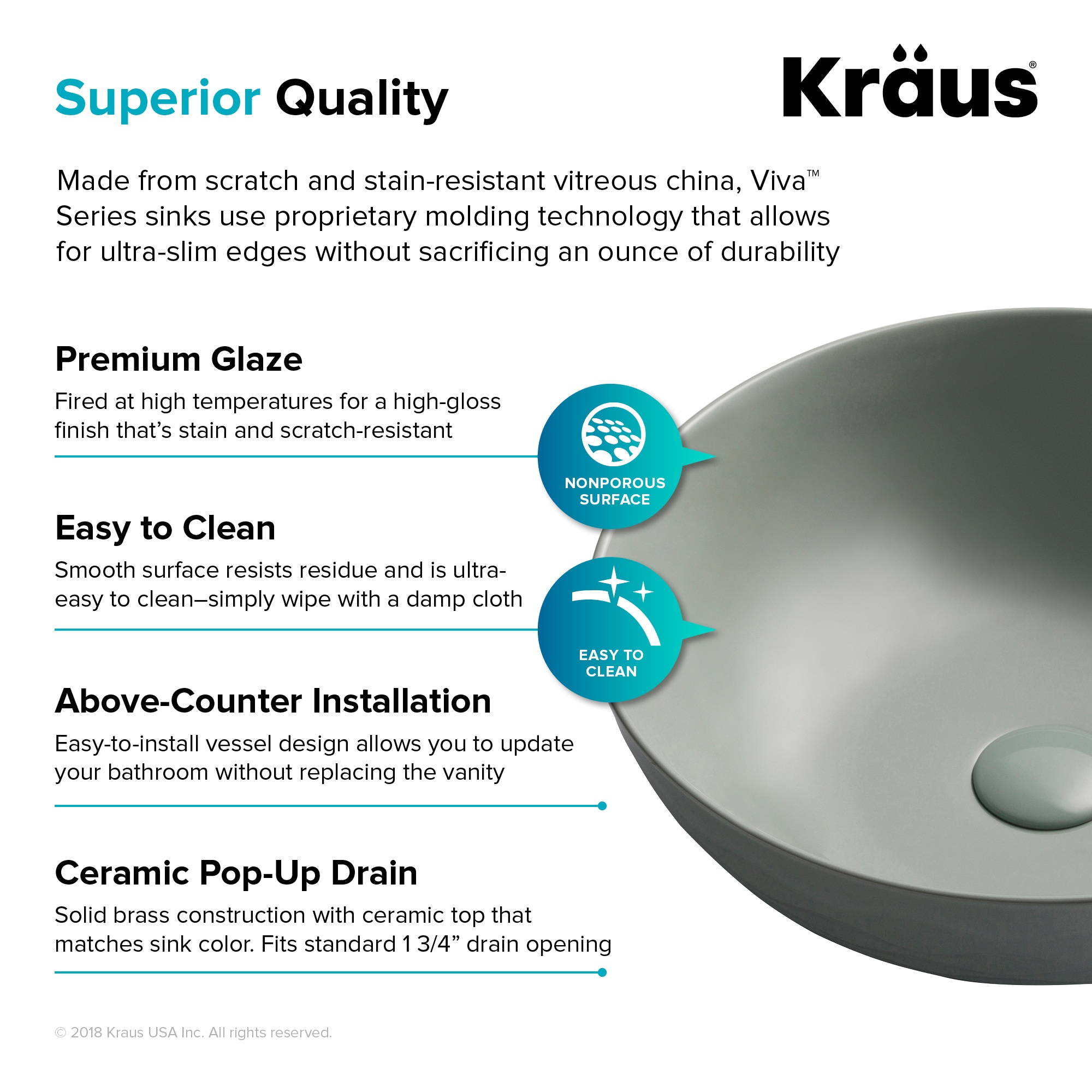 Kraus KCV-200GGR-20 Bath-Sink - View #7