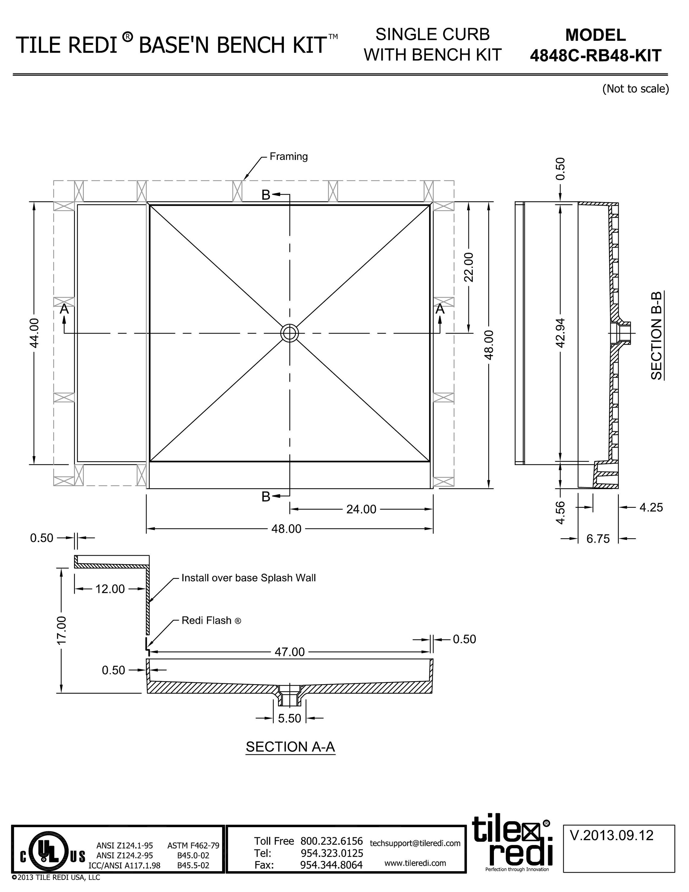 Tile Redi 4848C-RB48KIT Shower-Floors - View #9