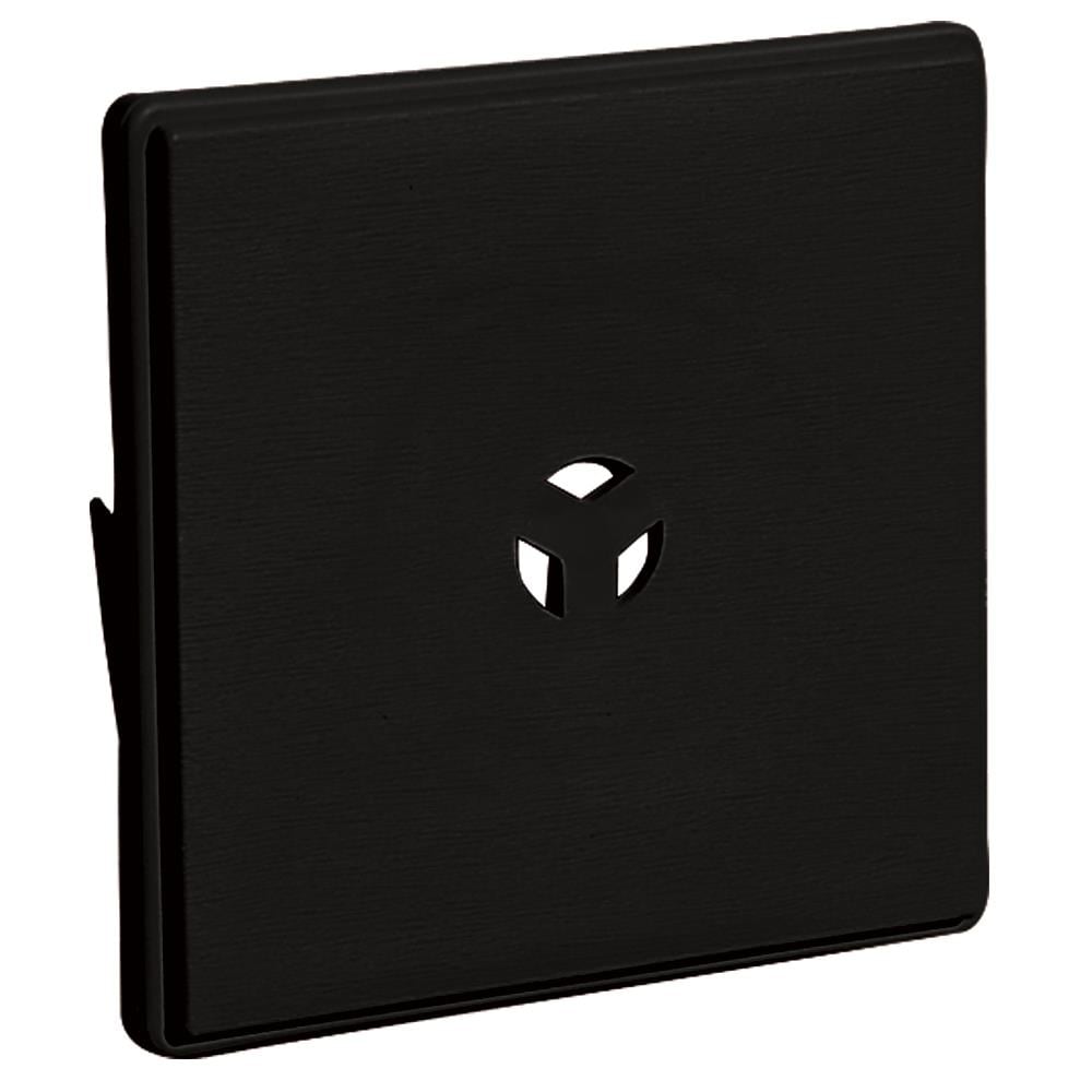 Builders Edge 130110008002 6.625-in x 6.625-in Black Vinyl Universal Mounting Block