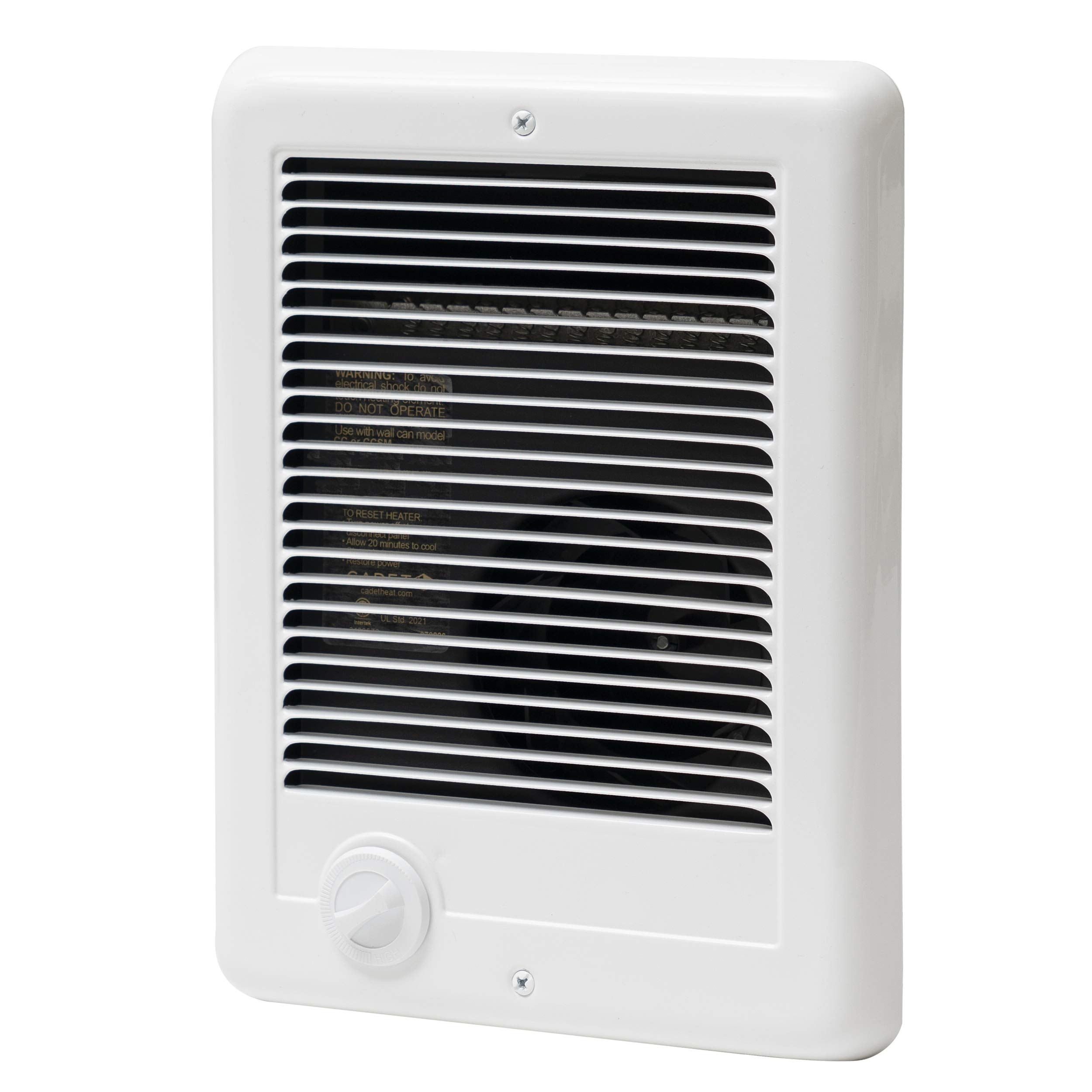 Cadet Com-Pak CSC101TW 1000W Electric Wall Heater with Thermostat 120V White #67508