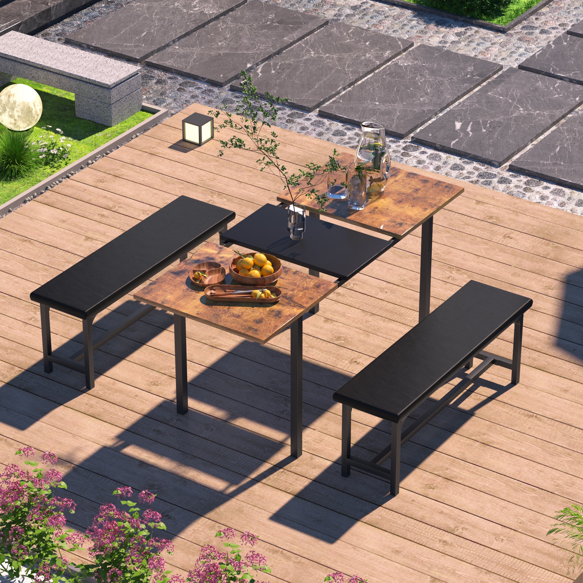 Vecelo LOE-TC17-BRN Dining-Sets - View #2