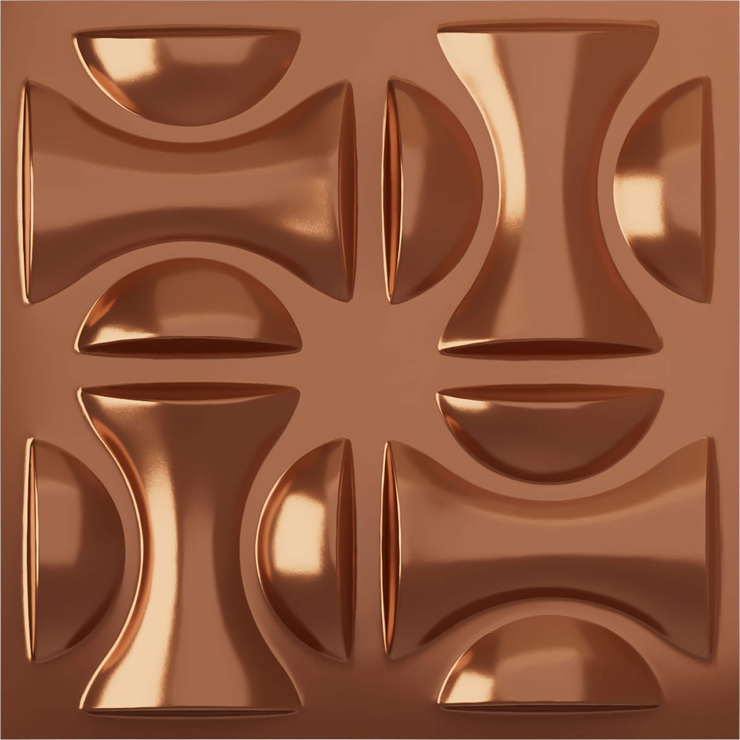 Ekena Millwork WP20X20YOBCO 19-5/8-in x 19-5/8-in Embossed Paintable/Stainable Copper PVC Abstract Wall Panel ( 2.67-sq ft )