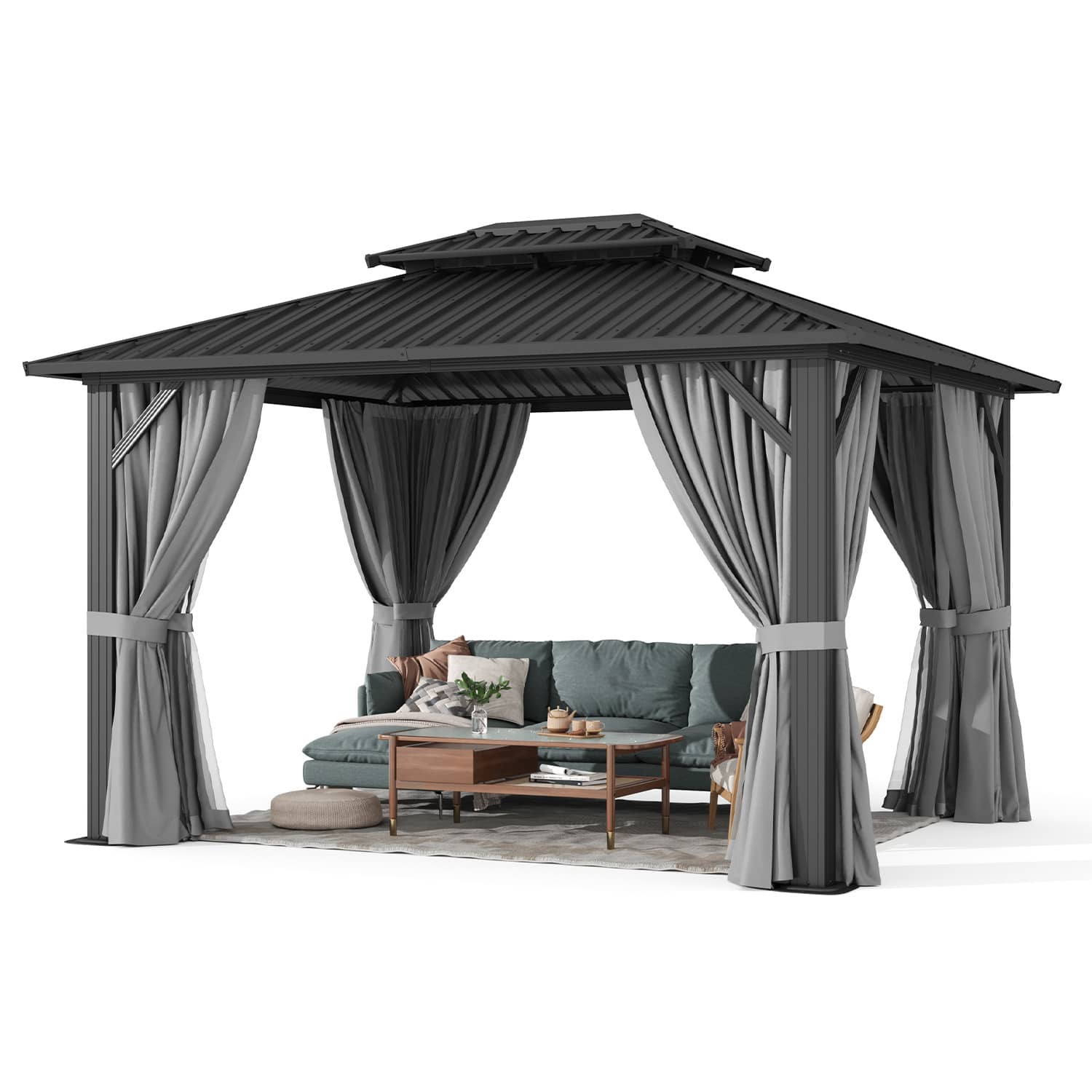 Sunmthink GBSM14G15 Wood-Resin-Gazebos - View #9