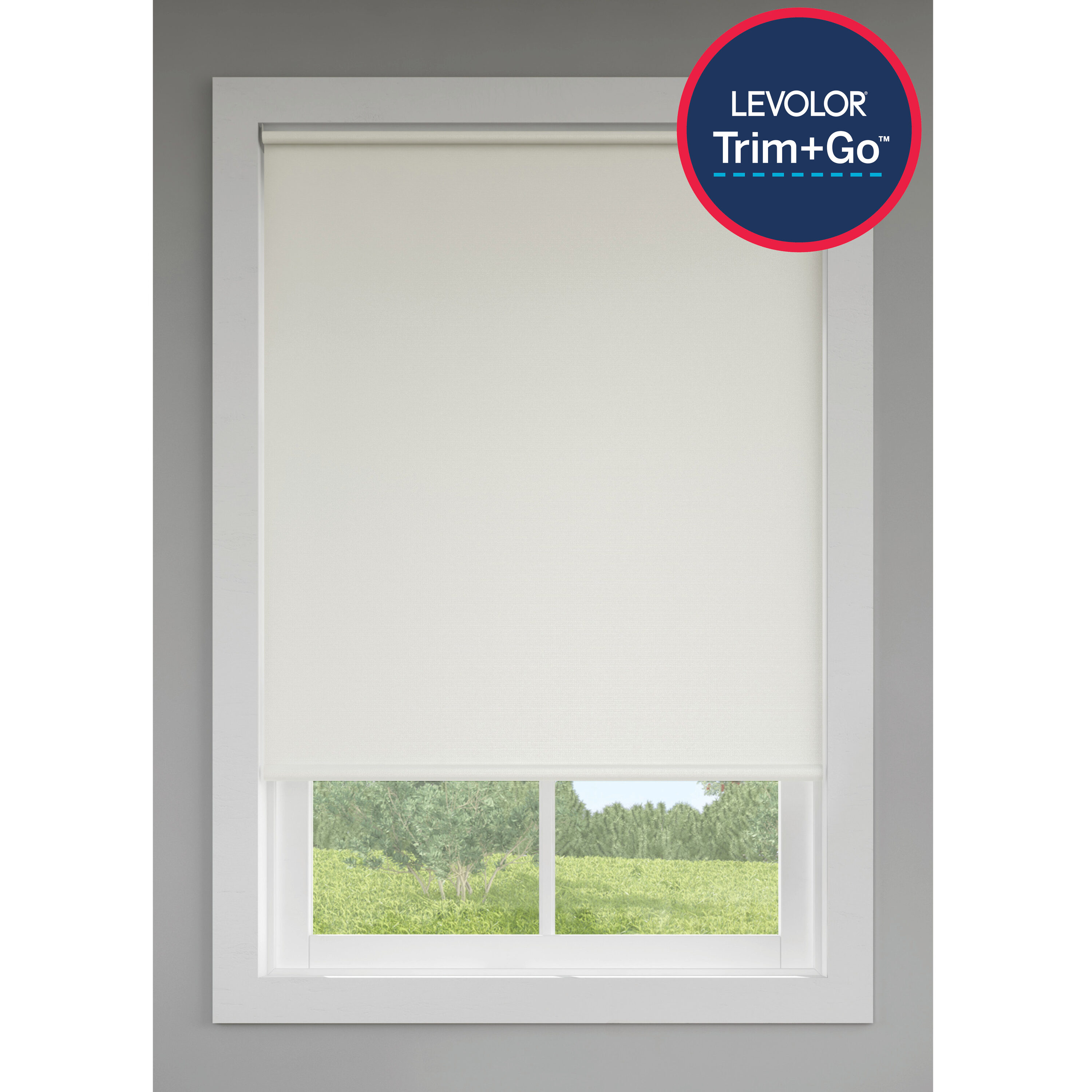 LEVOLOR 37-in x 78-in Cream Blackout Cordless Roller Shade in the ...