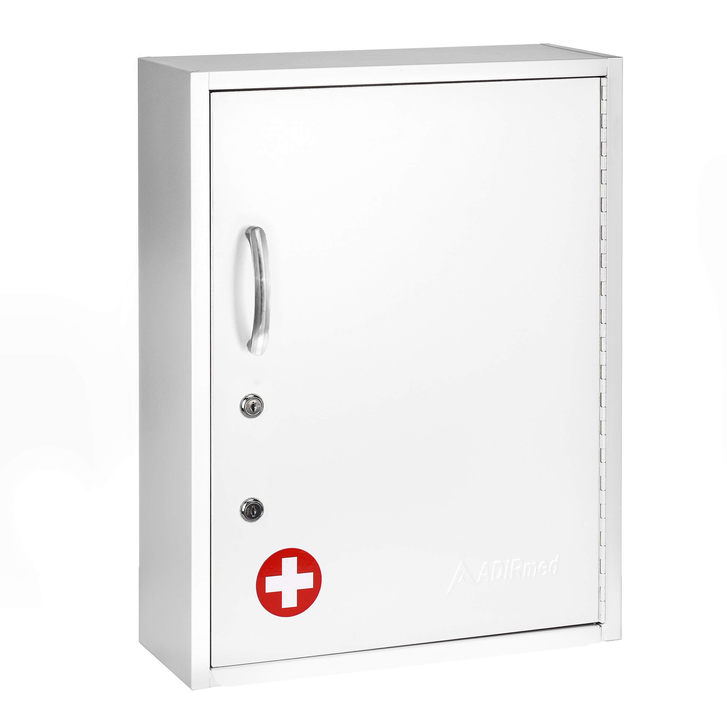 Viva Comfort 16-in x 21-in Wall Mount Steel White Dual Locking Medicine Cabinet First Aid Cabinet with Pullout Shelf and Document Pocket