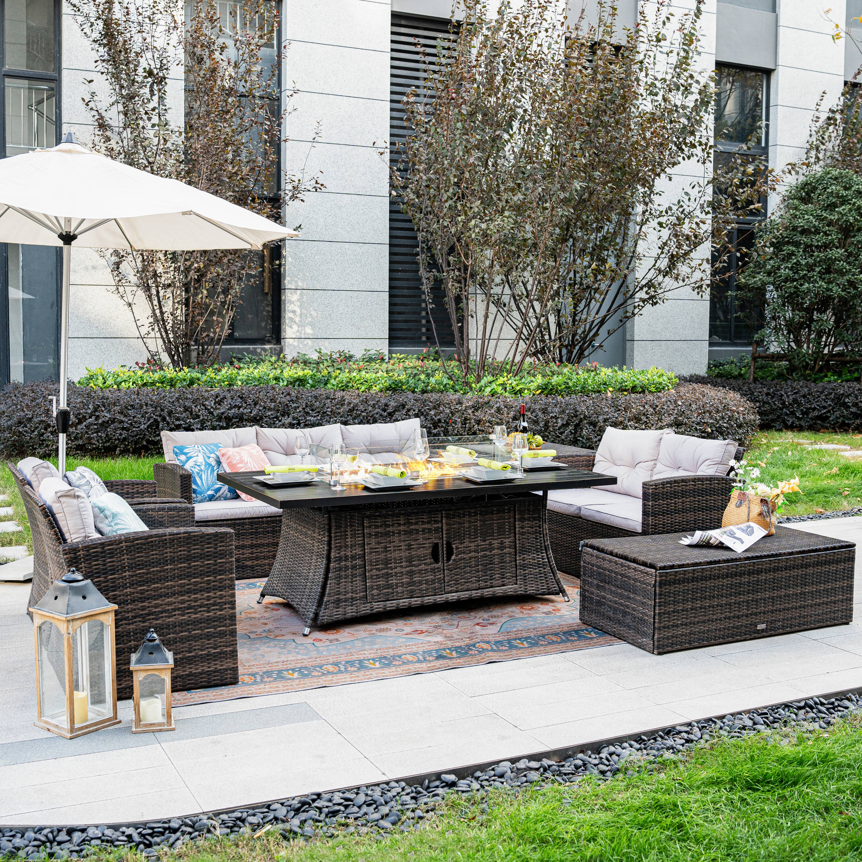 Direct Wicker DWG-N1506RA-BR Patio-Conversation-Sets - View #9
