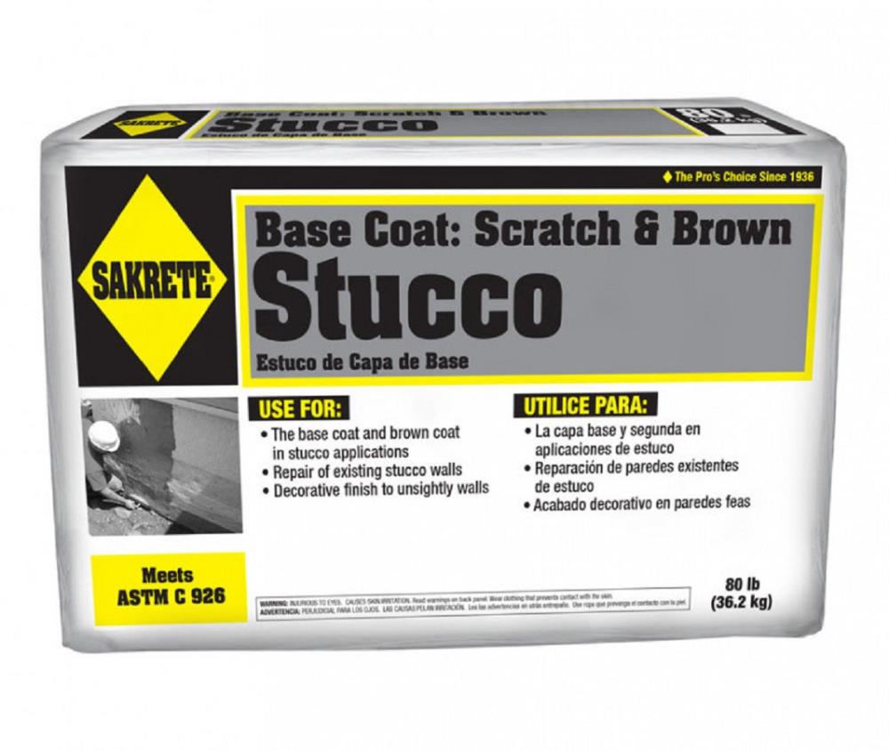 Sakrete Scratch and Brown 80-lb Premixed Base Coat Stucco Mix in the ...