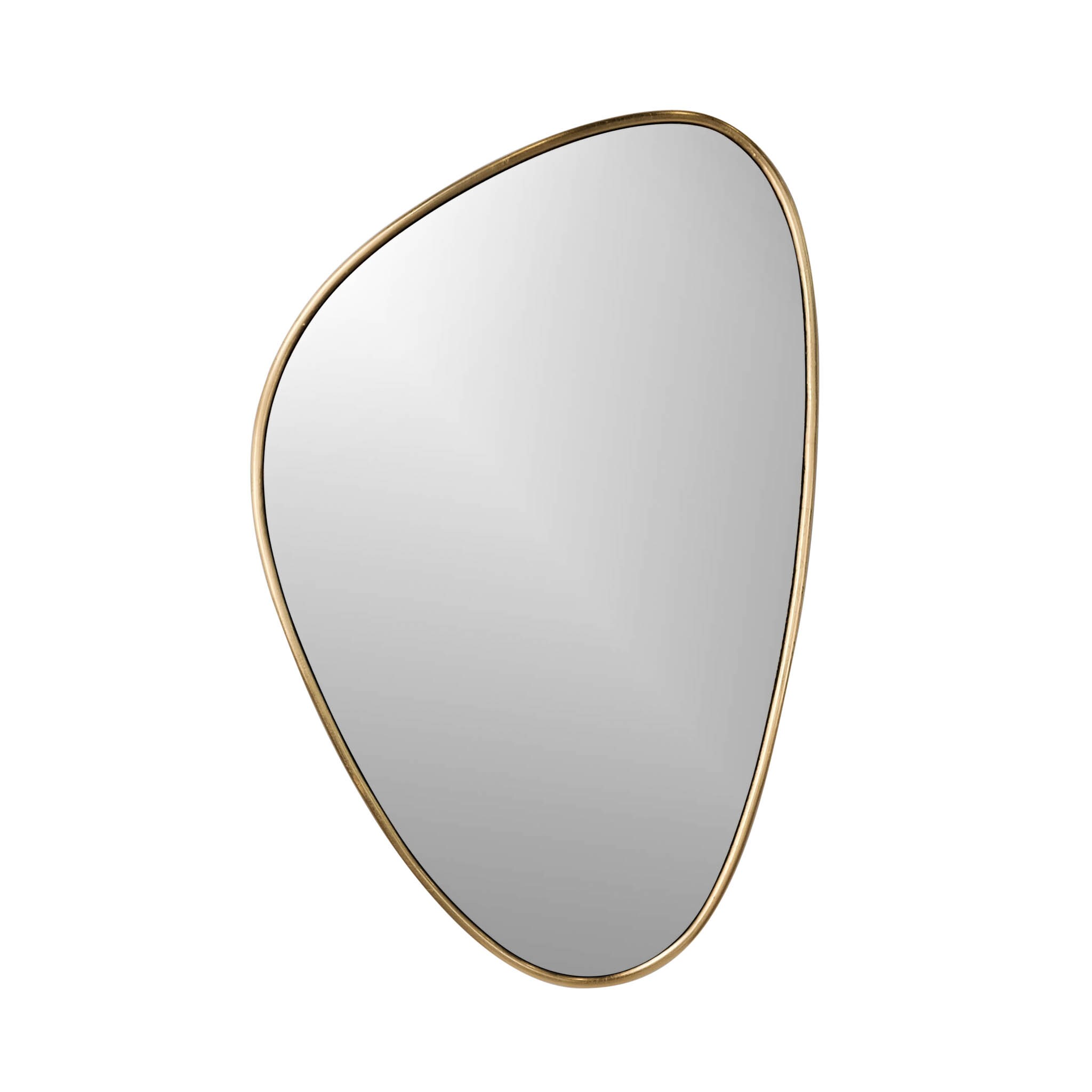 Irregular Pebble Mirror Gold Frame
