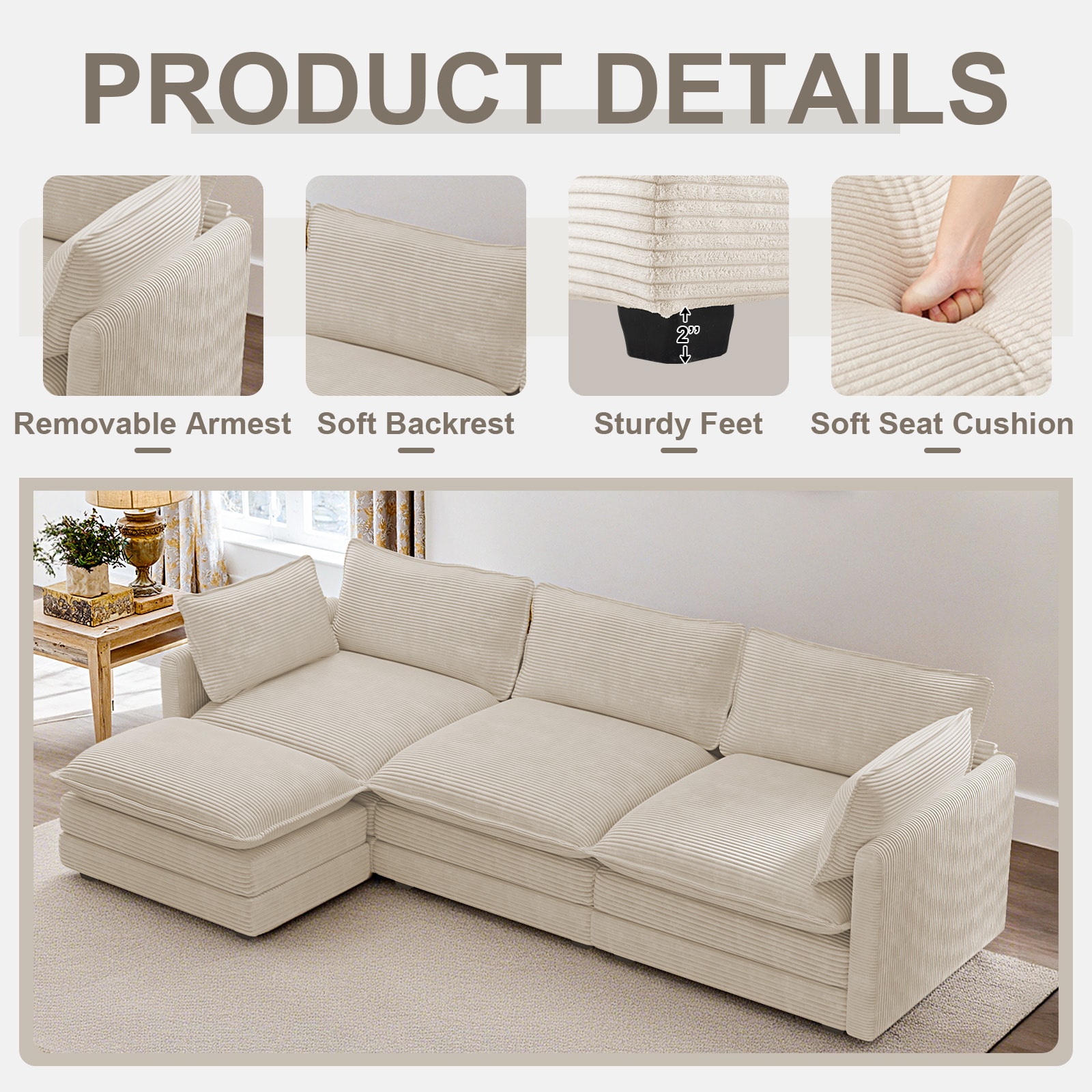 VOUA SAF-MLTER-BE Sofas-Loveseats - View #3