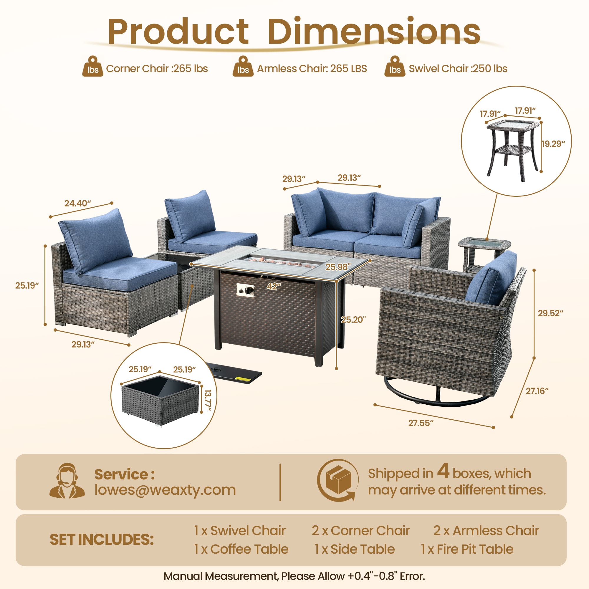 weaxty DCFP03RRSGRS308 Patio-Conversation-Sets - View #7