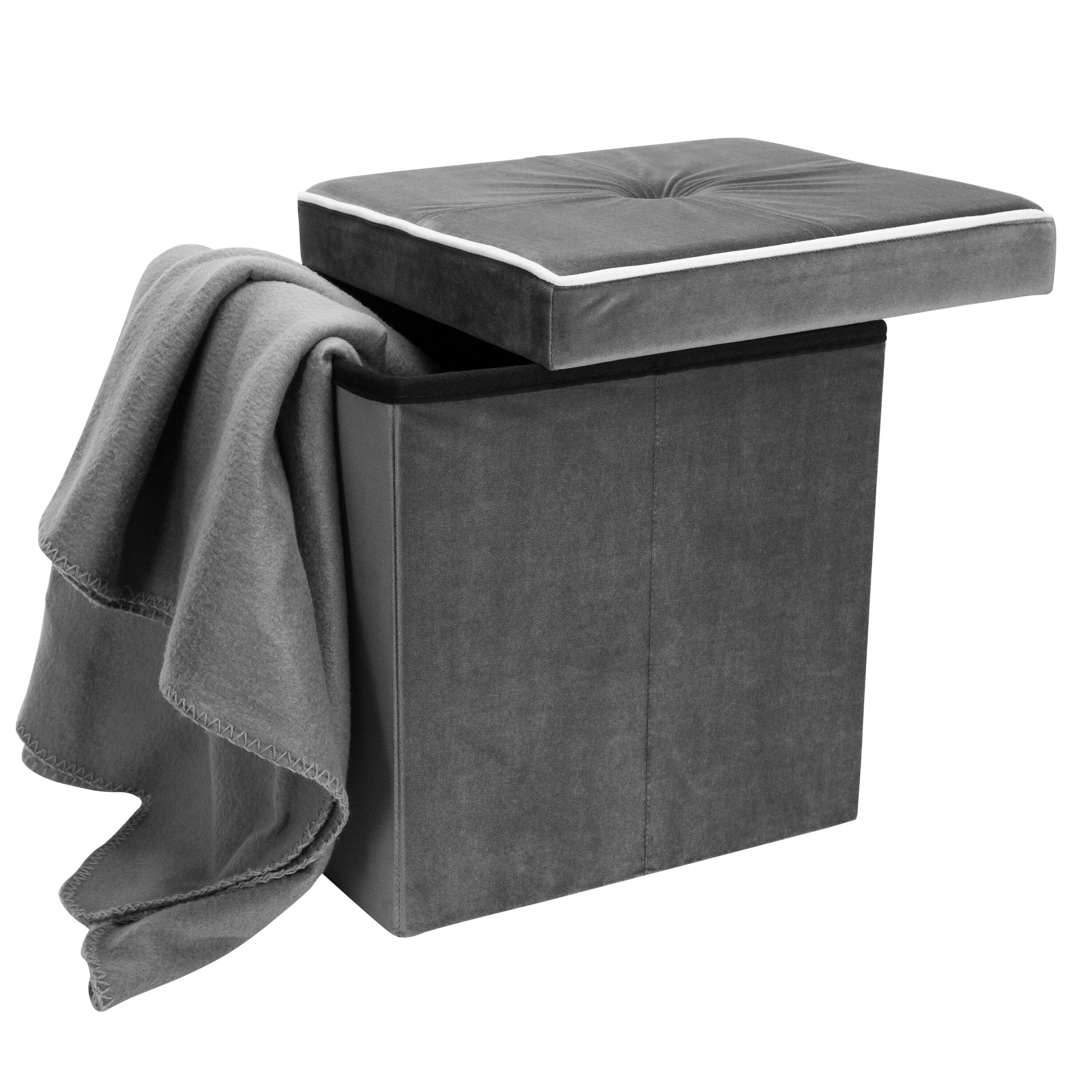 Simplify F-0629-GREY Indoor-Ottomans - View #2