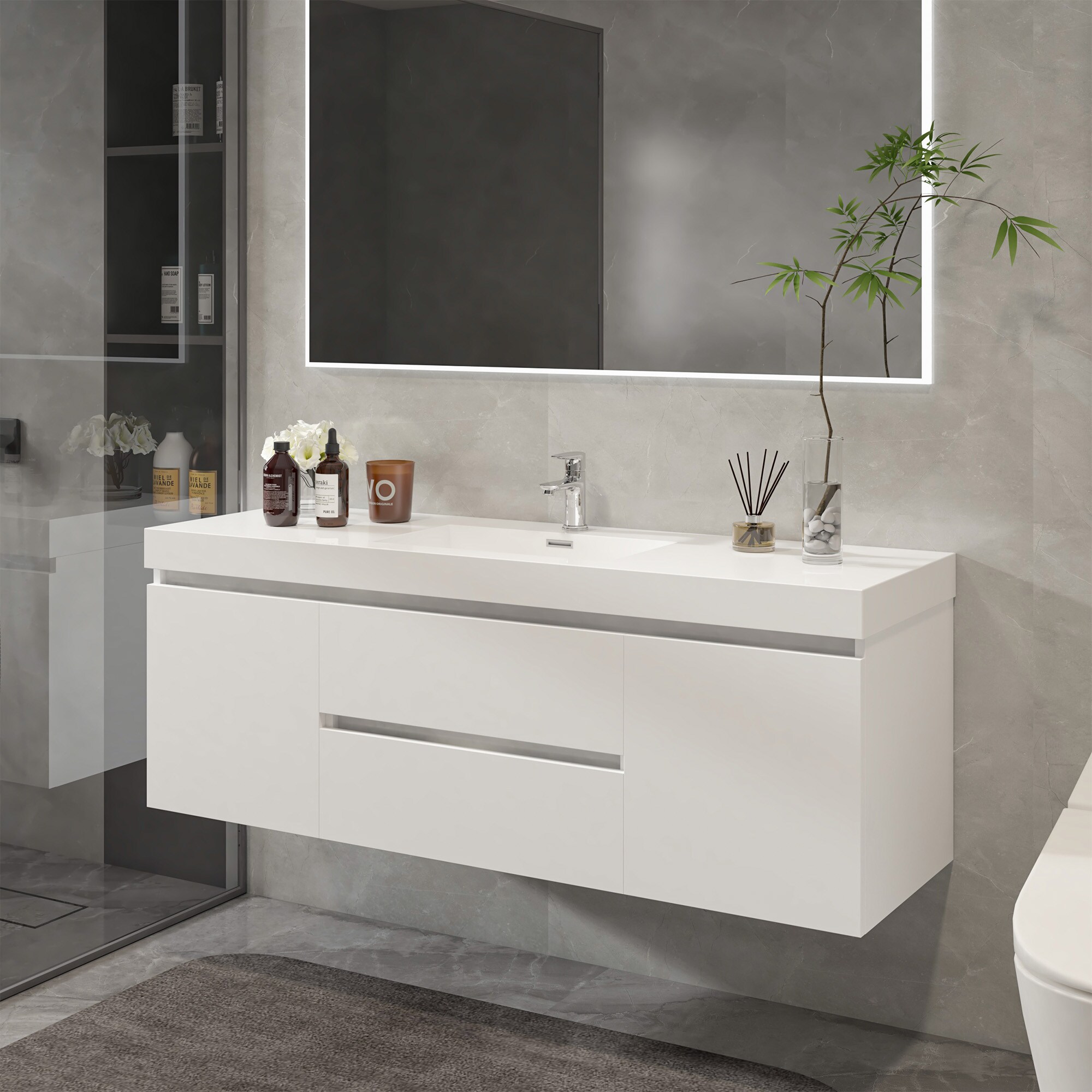 Vanity Art VA6060W-P Bath-Vanity-Combo - View #2