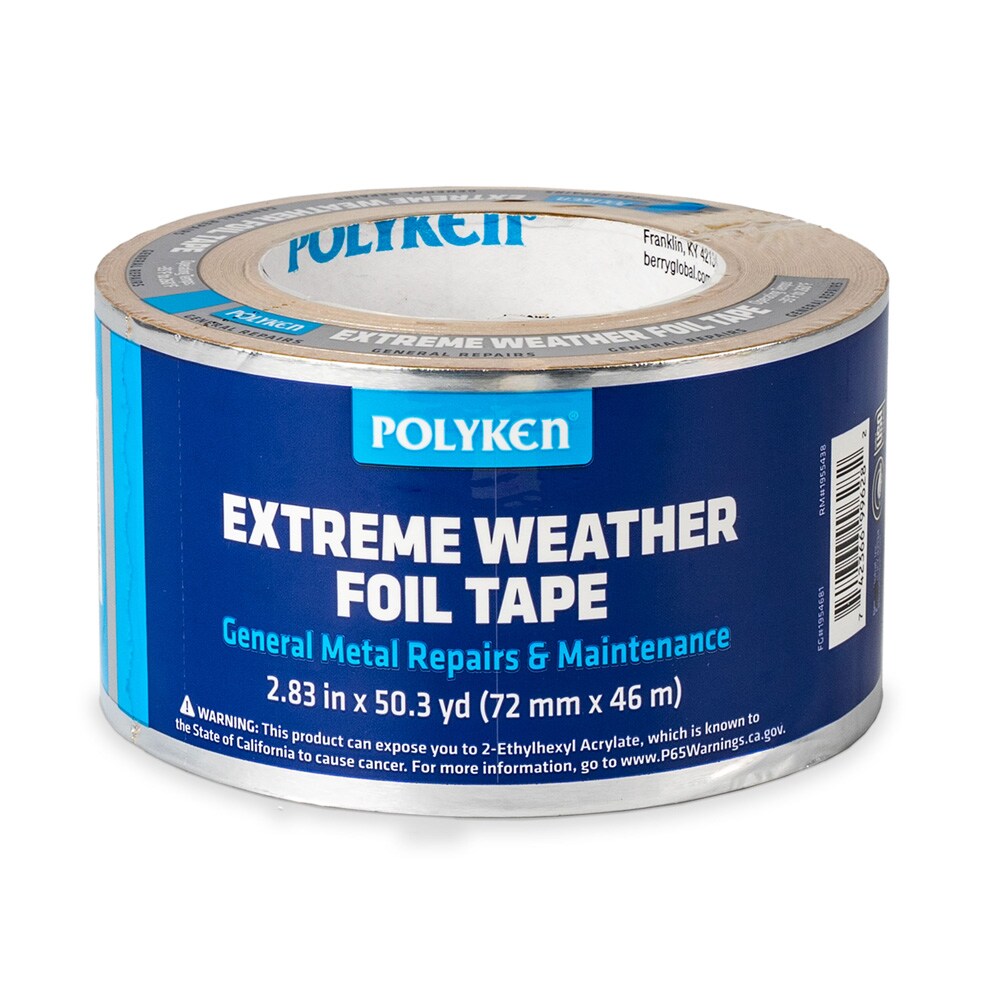 POLYKEN Extreme Weather Foil Tape HVAC Tape 2.83in x 50.3 Yard(s) in