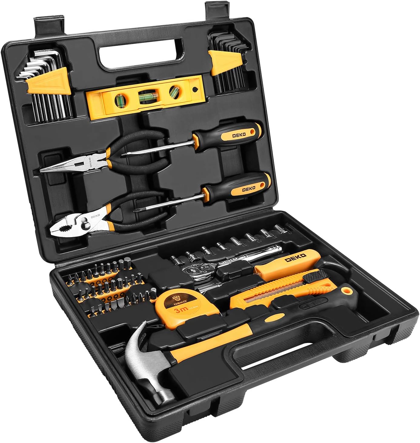 DEKO 65 -Piece Household Tool Set with Folding Case #DKMT65