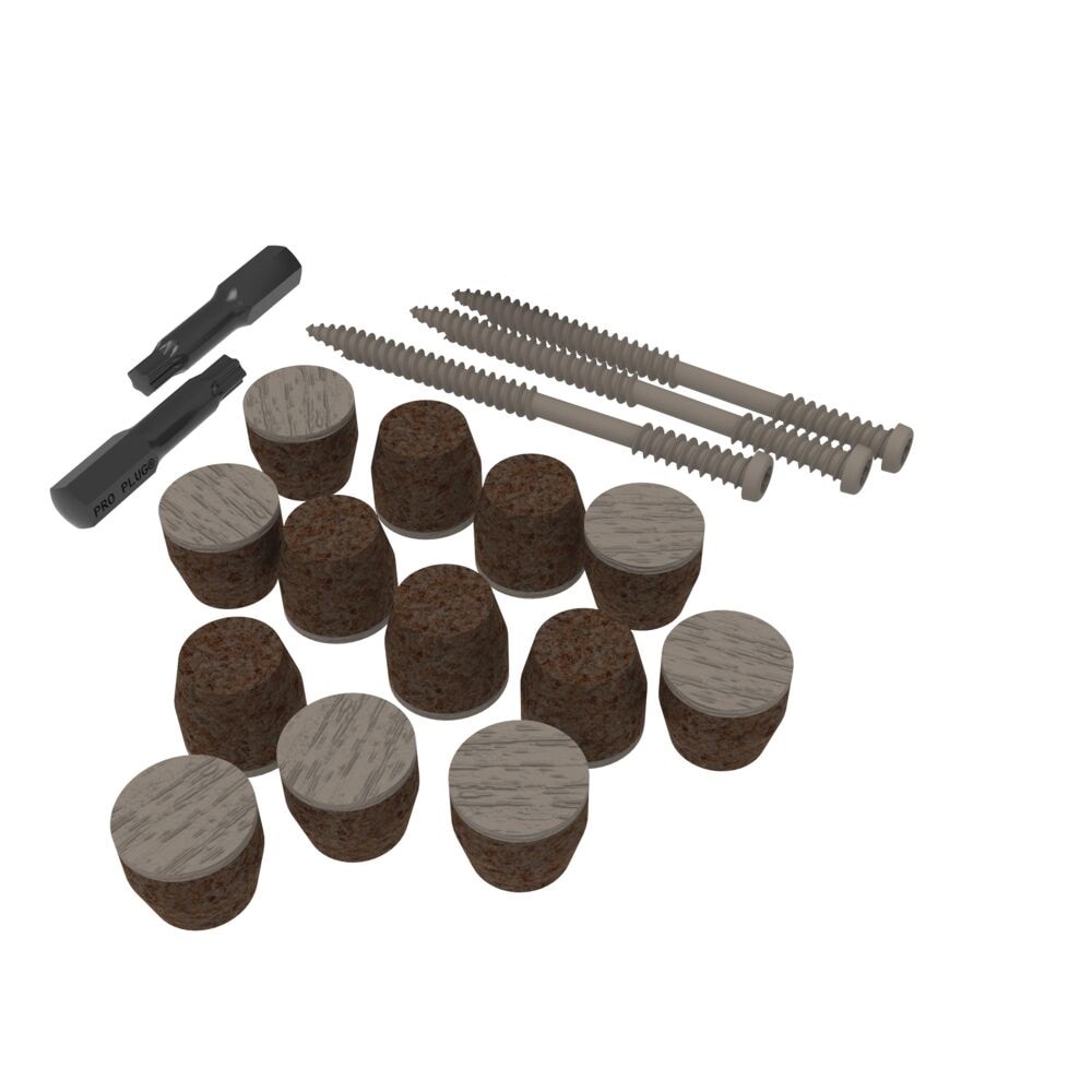 STARBORN 73058364 Starborn Fascia Plugs 1.875 Inches Gray Hidden Deck Fastener 33 Linear feet ( 100 -Pack )