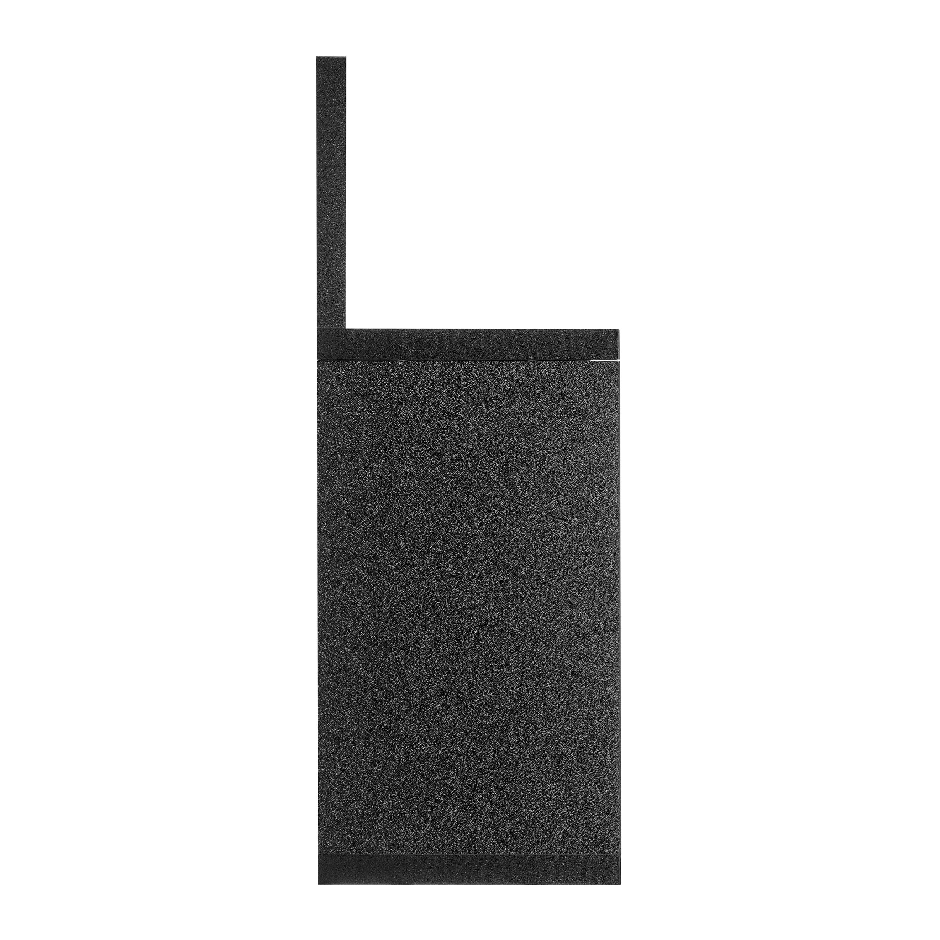 Black MDF 34" Floating Cube Wall Shelf with Display Ledge