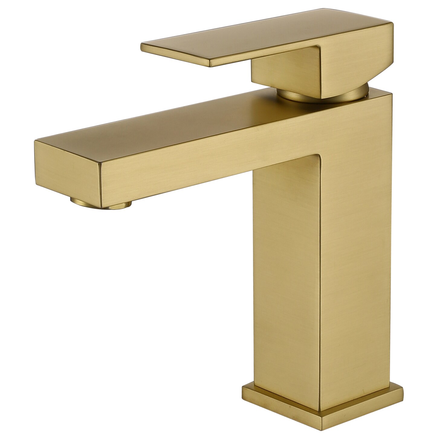 Brushed Gold Single Handle Brass Bathroom Faucet