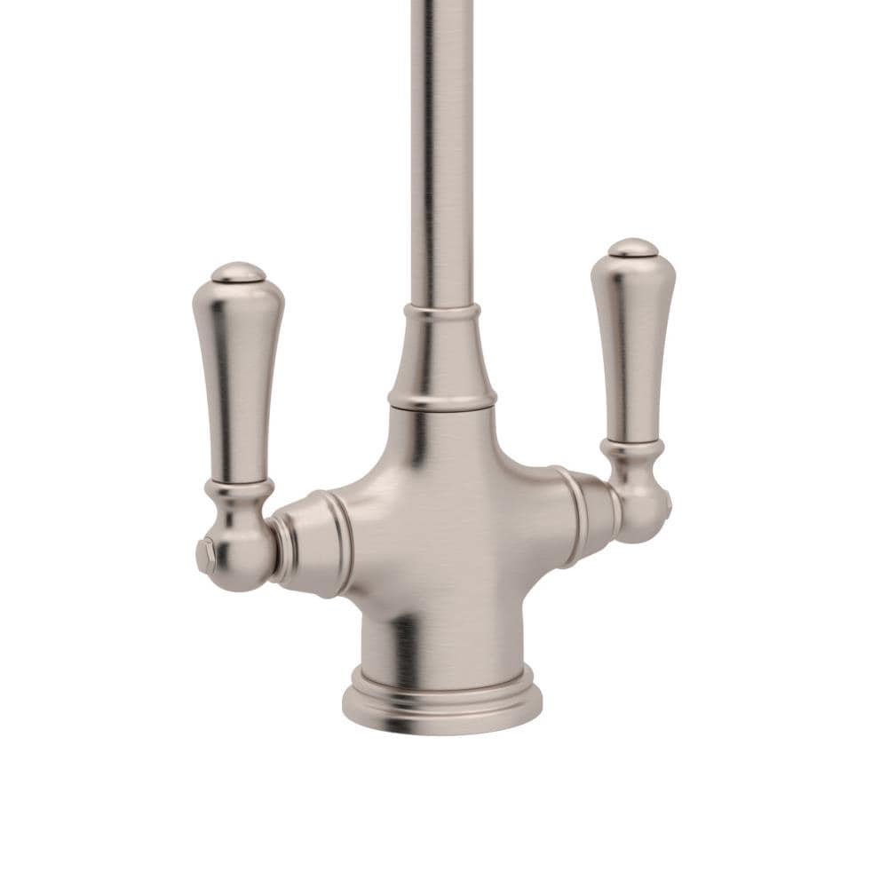 Elegant Traditional 14.5" Polished Nickel Bar Faucet with Dual Handles