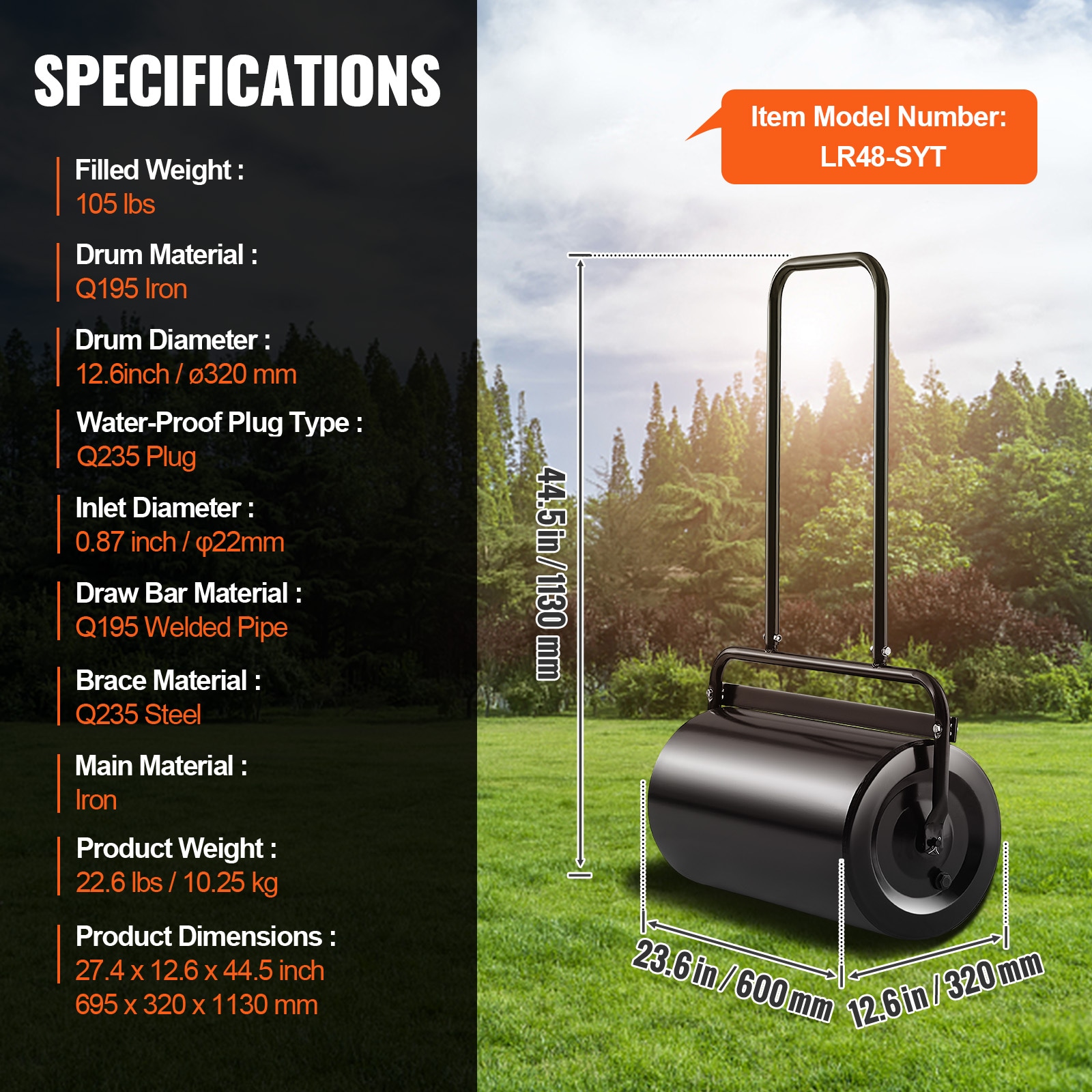 VEVOR SCTSCPGL13JL02799V0 Tow-Behind-Lawn-Rollers - View #7