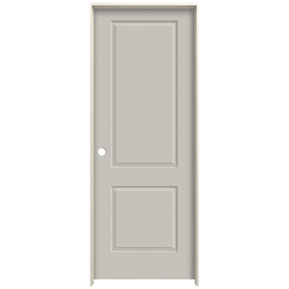 JELD-WEN 28-in x 80-in Ash Hollow Core 2-panel Square Right Hand Smooth Prefinished Molded Composite Flat Jamb Single Prehung Interior Door in Brown -  LOWOLJW225700003