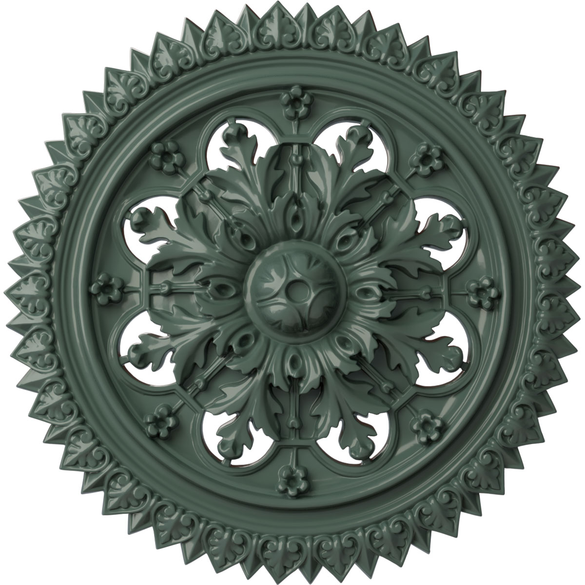 Ekena Millwork CM21YOCBF York 21.625-in W x 21.625-in L Painted Cloud Burst Polyurethane Whole Ceiling Medallion