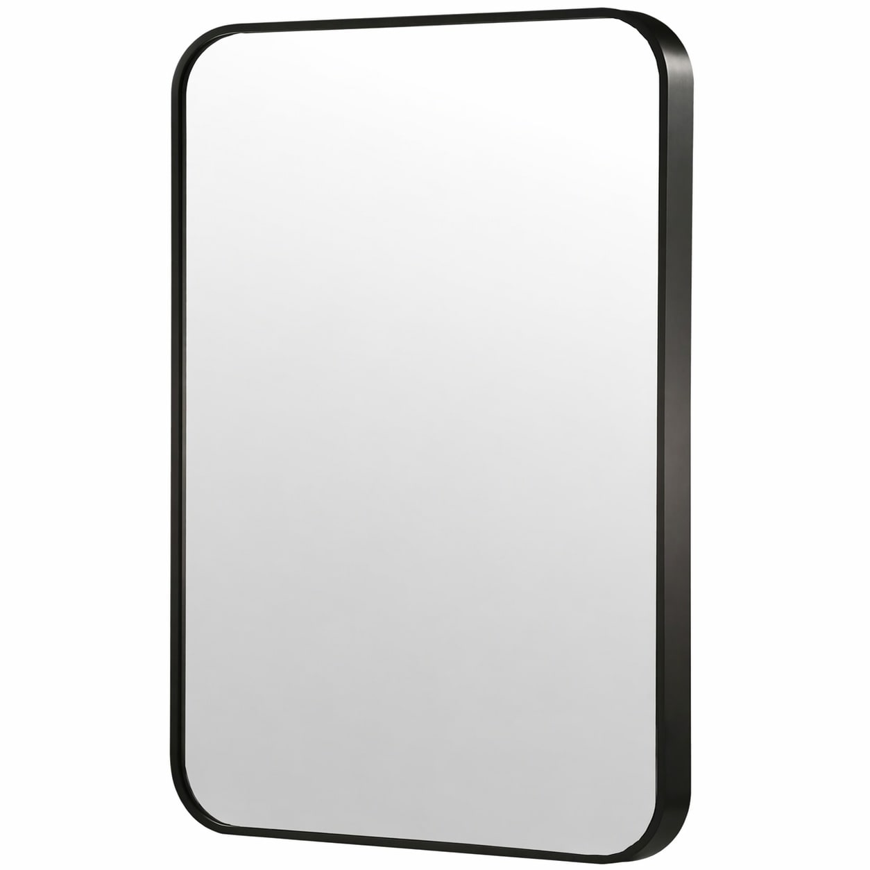 Aoibox 22 in W x 30 in H Black Rectangular Brushed Metal Framed Wall ...