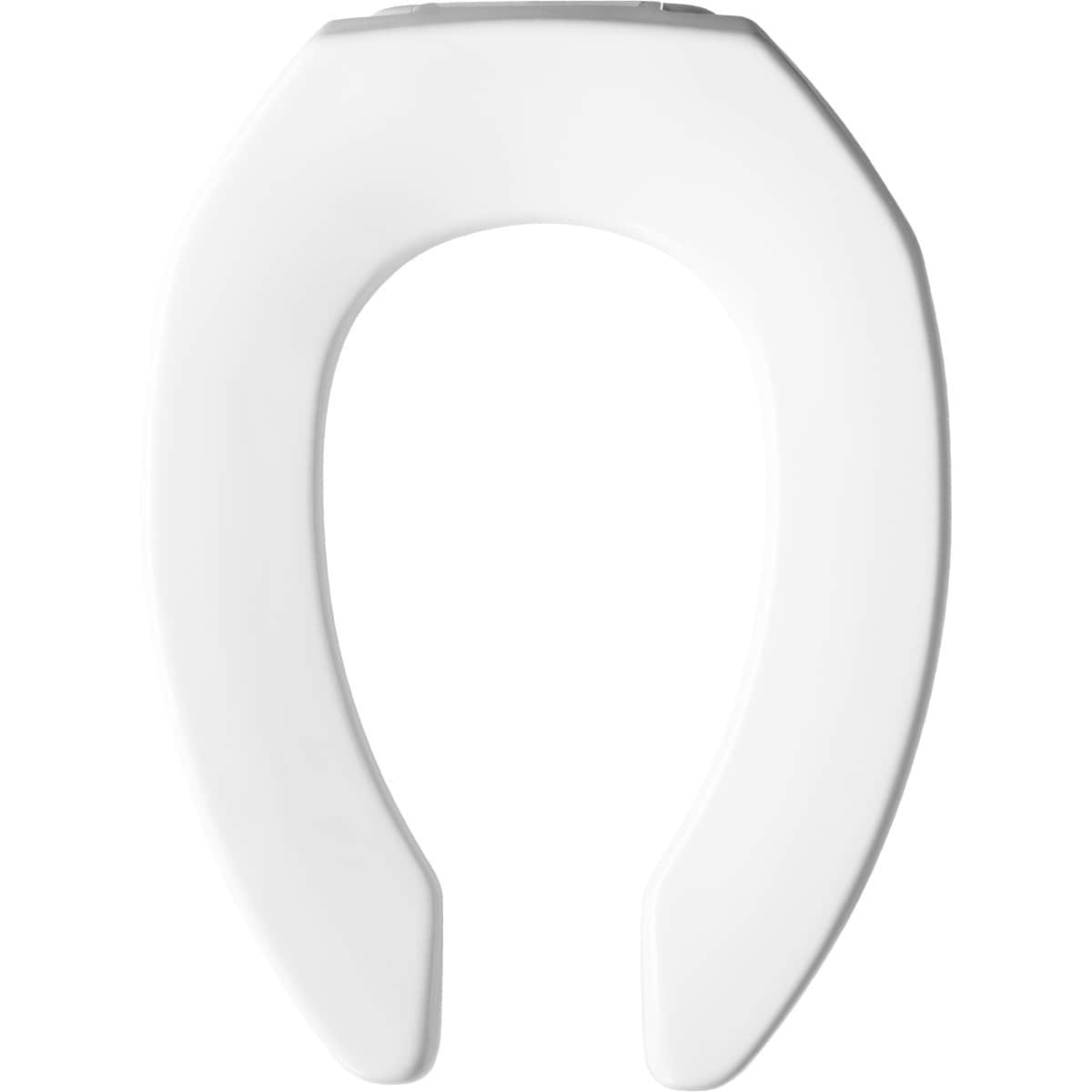 Bemis 2155C Elongated Open-Front Less Cover Commercial Plastic Toilet Seat with Stay-Tite Commercial Fastening System Check Hinge and DuraGuard #2155CT 000
