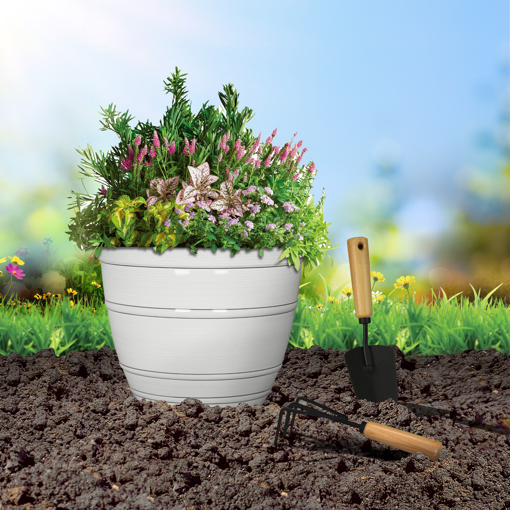 Style Selections PLH1518BWH Planter-Window-Box - View #5