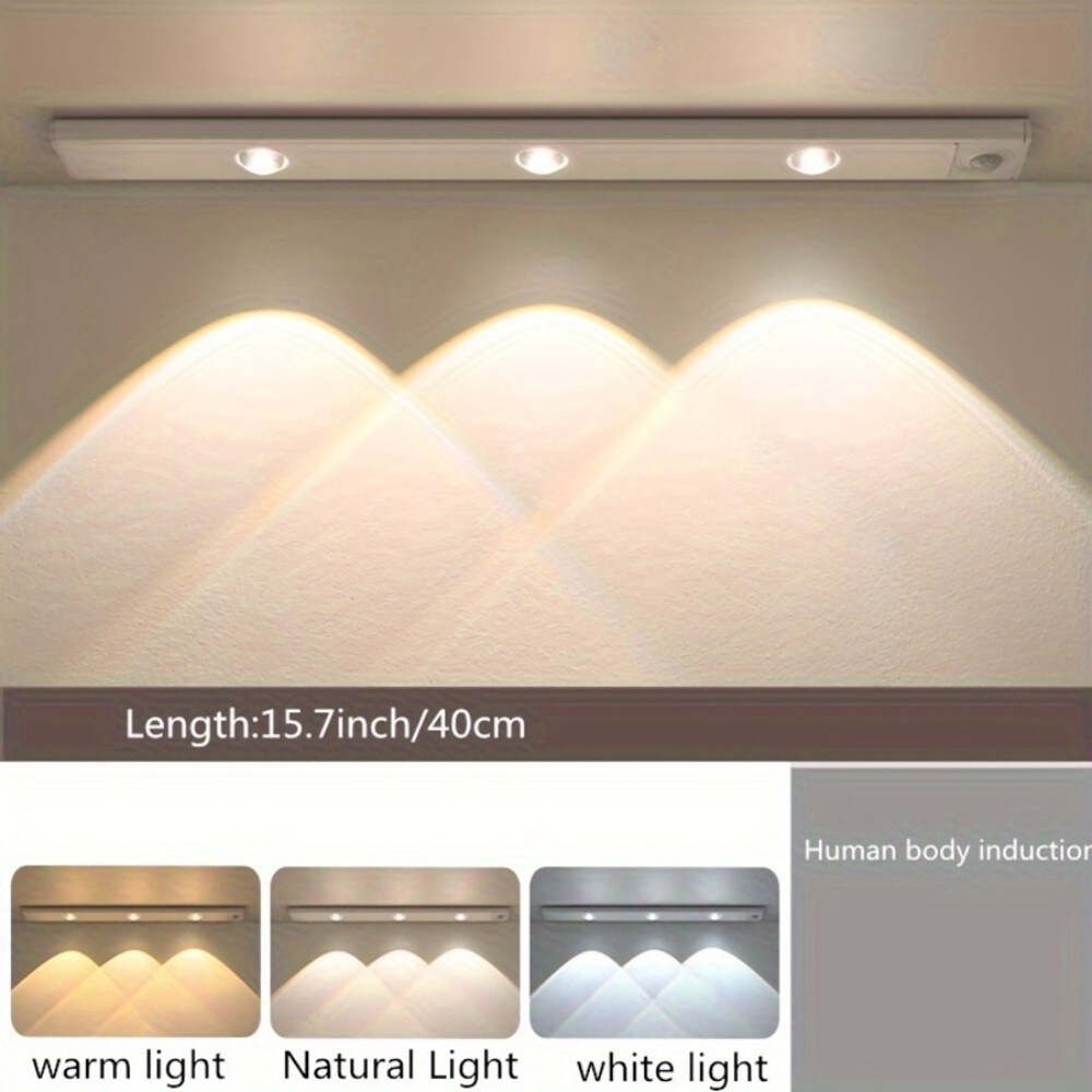 LTMATE LSAW40 JAZAVA 15.7-in USB plug-in LED Under Cabinet Light Bar Motion Sensing Light