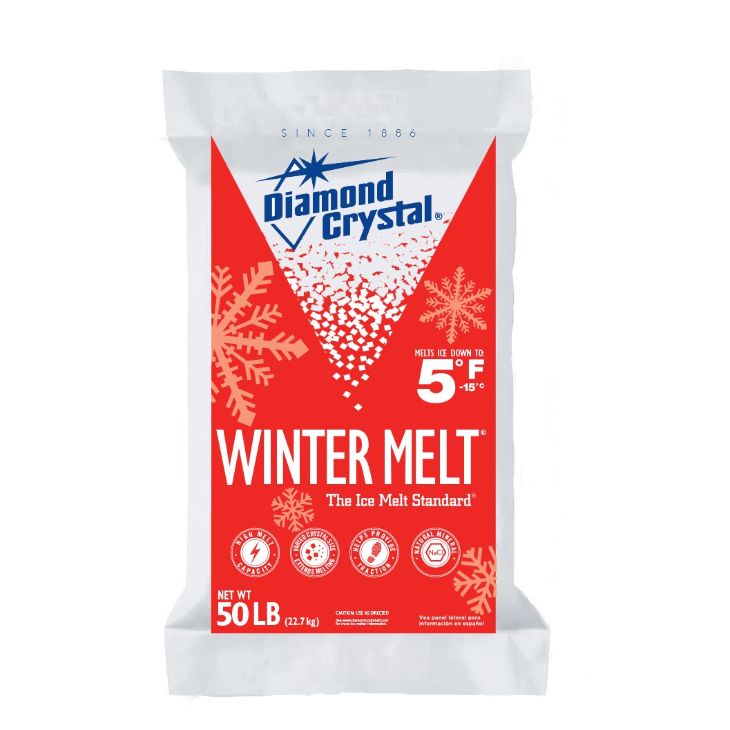 Diamond Crystal 100012605 50.0-lb Natural NaCl Rock salt Ice Melt Salt