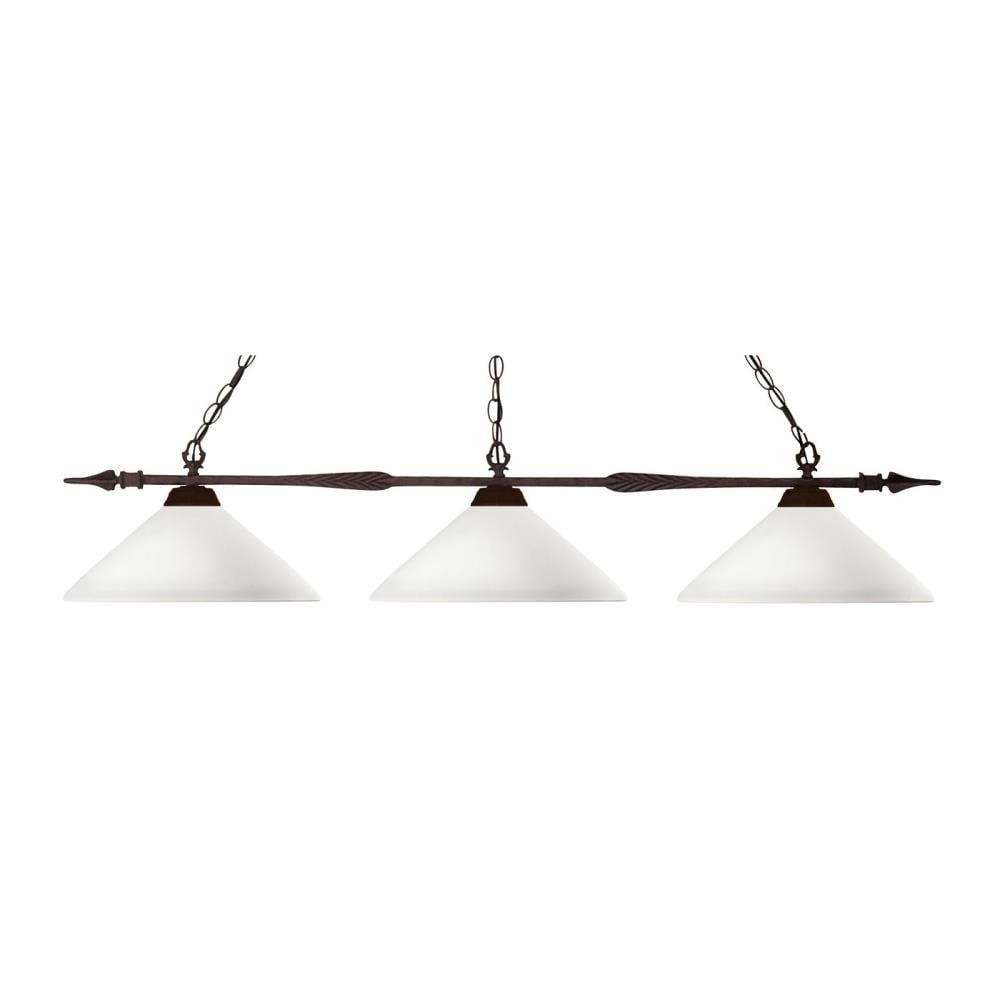 Z-Lite 88103BRZ-AMO14 Aztec Bronze Pool Table Lighting