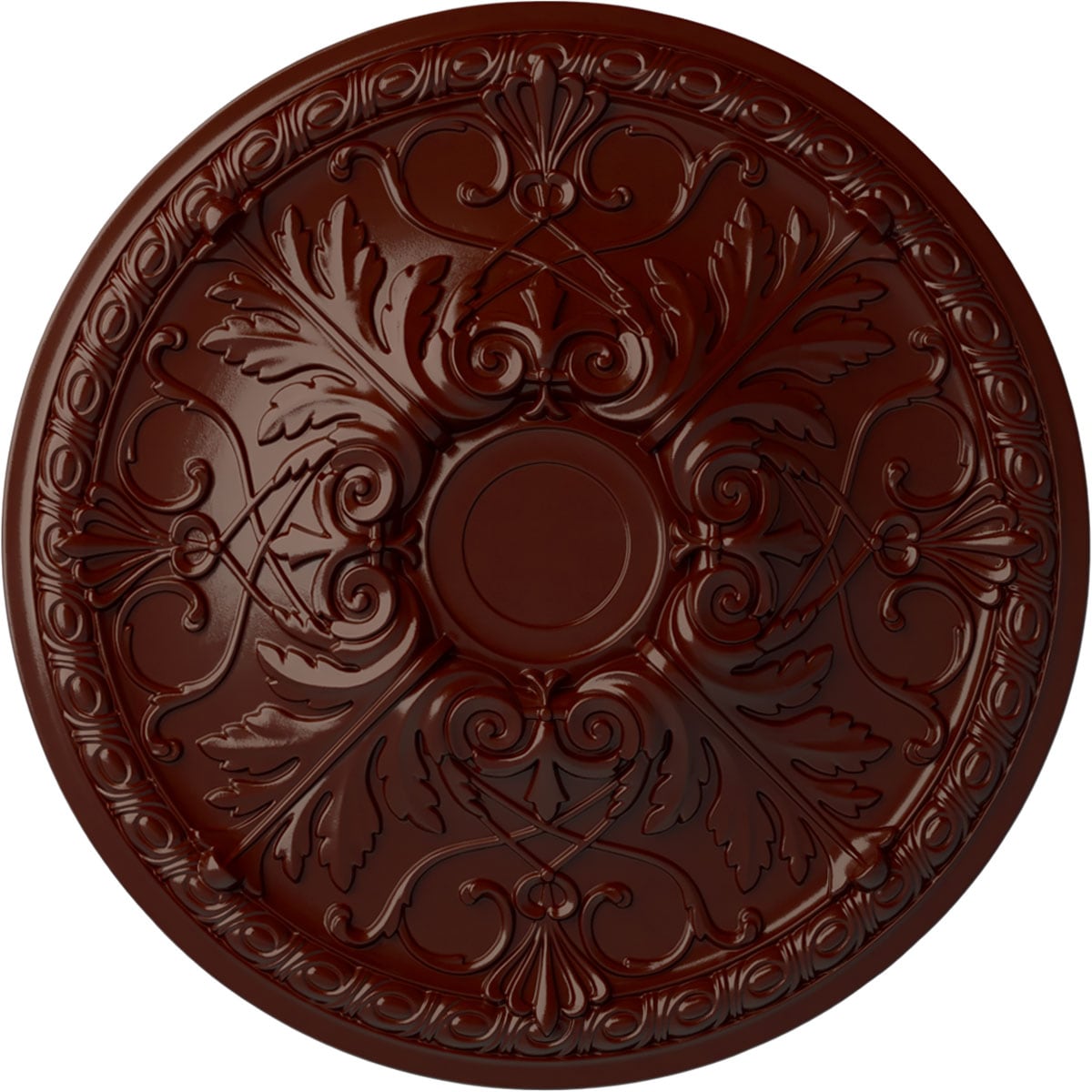 Ekena Millwork CM26TNBMF Tristan 26-in W x 26-in L Painted Brushed Mahogany Polyurethane Whole Ceiling Medallion