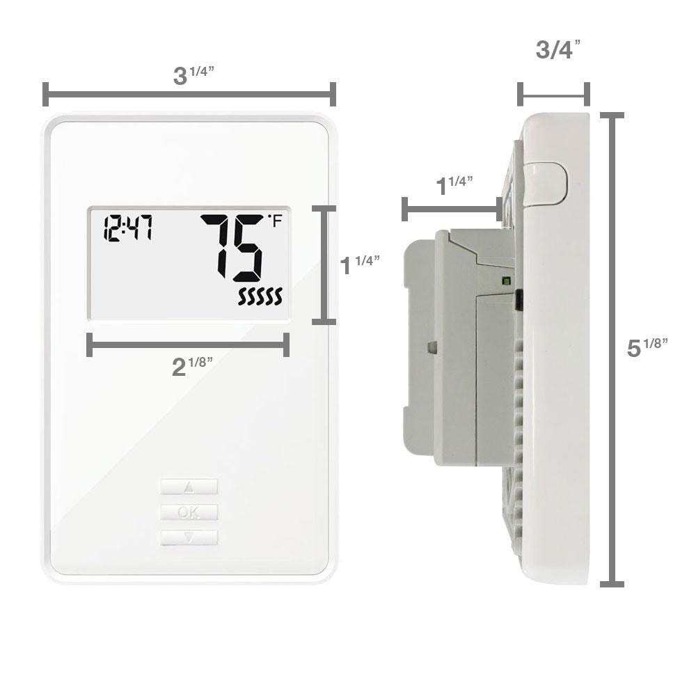 QuietWarmth Dual-voltage Radiant THERMST-D Non-programmable Thermostat ...