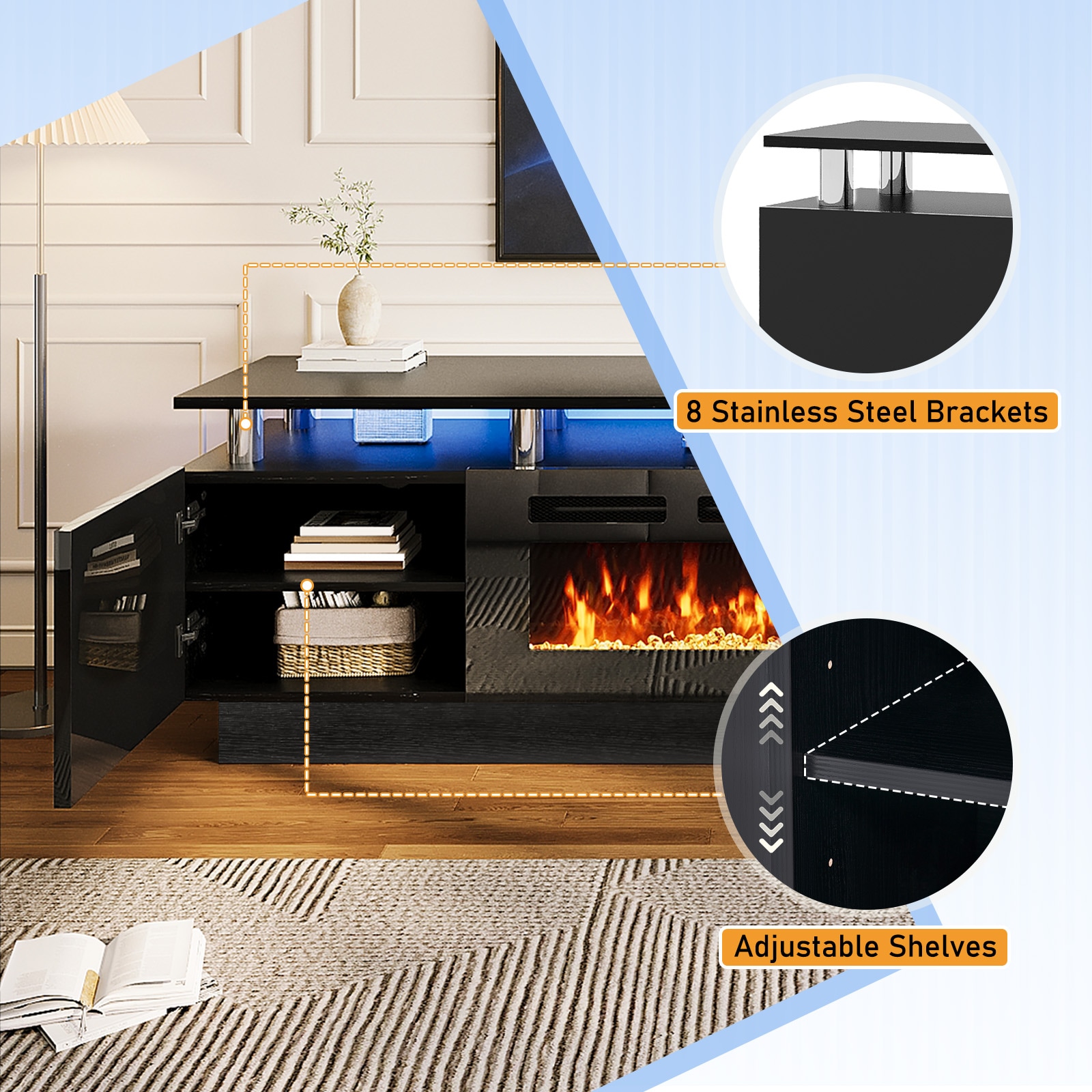 Bapipro TE30A14BB Electric-Fireplaces - View #7