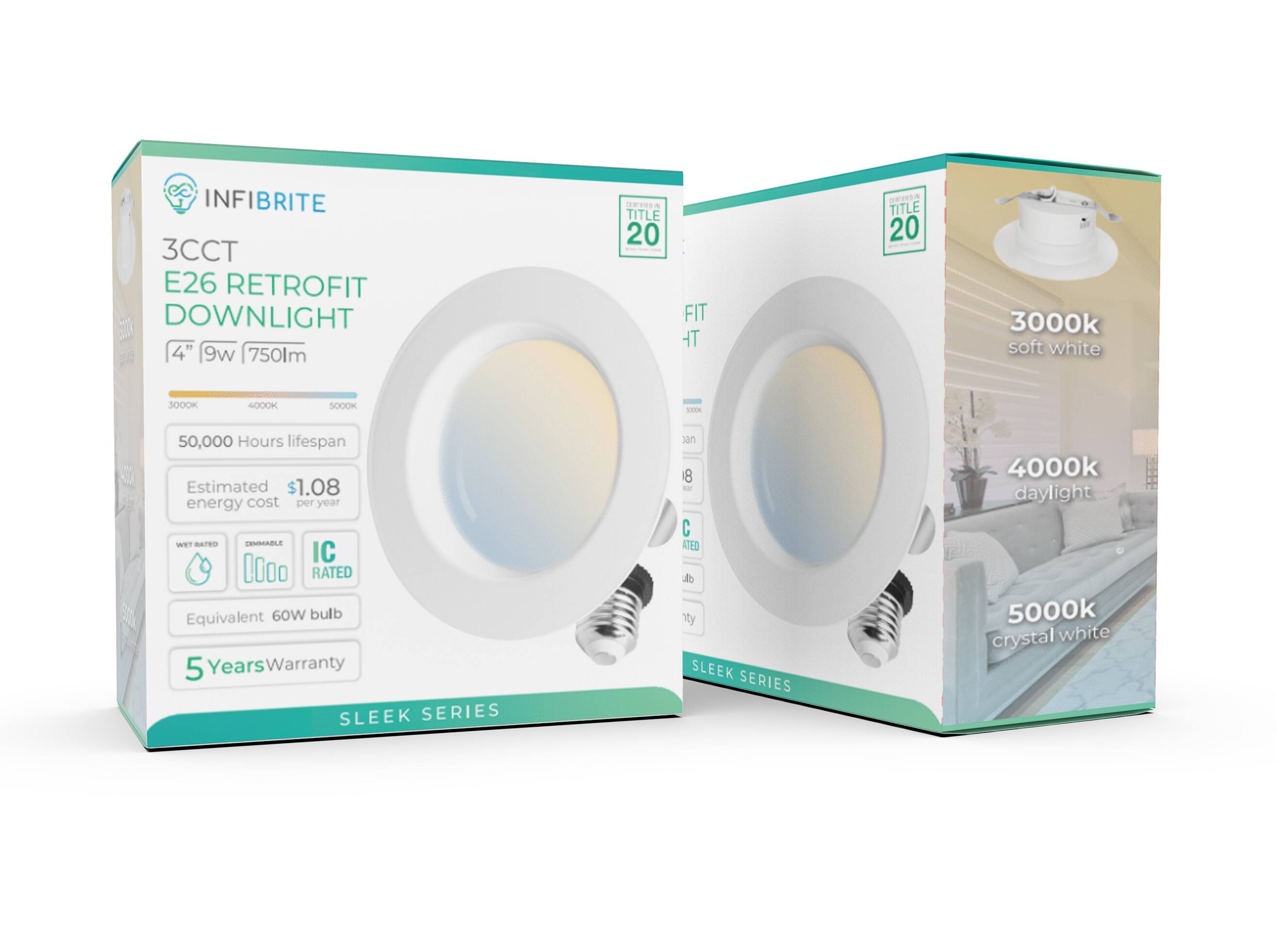Infibrite IB-005-7-9W-HL-6PK Recessed-Kits - View #10