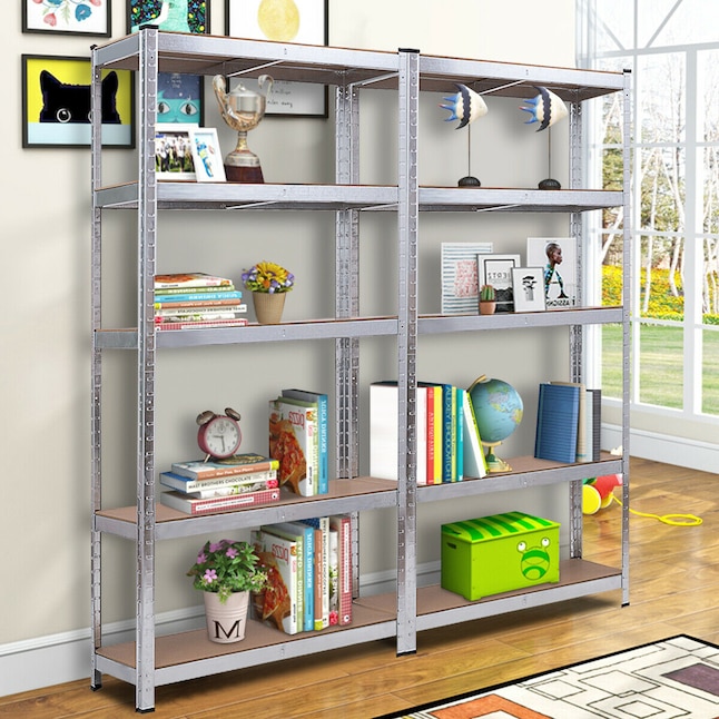 Goplus 2 Pcs 72 Inch 5 Tier Storage, Enclosed Bookcase With Glass Doors Philippines