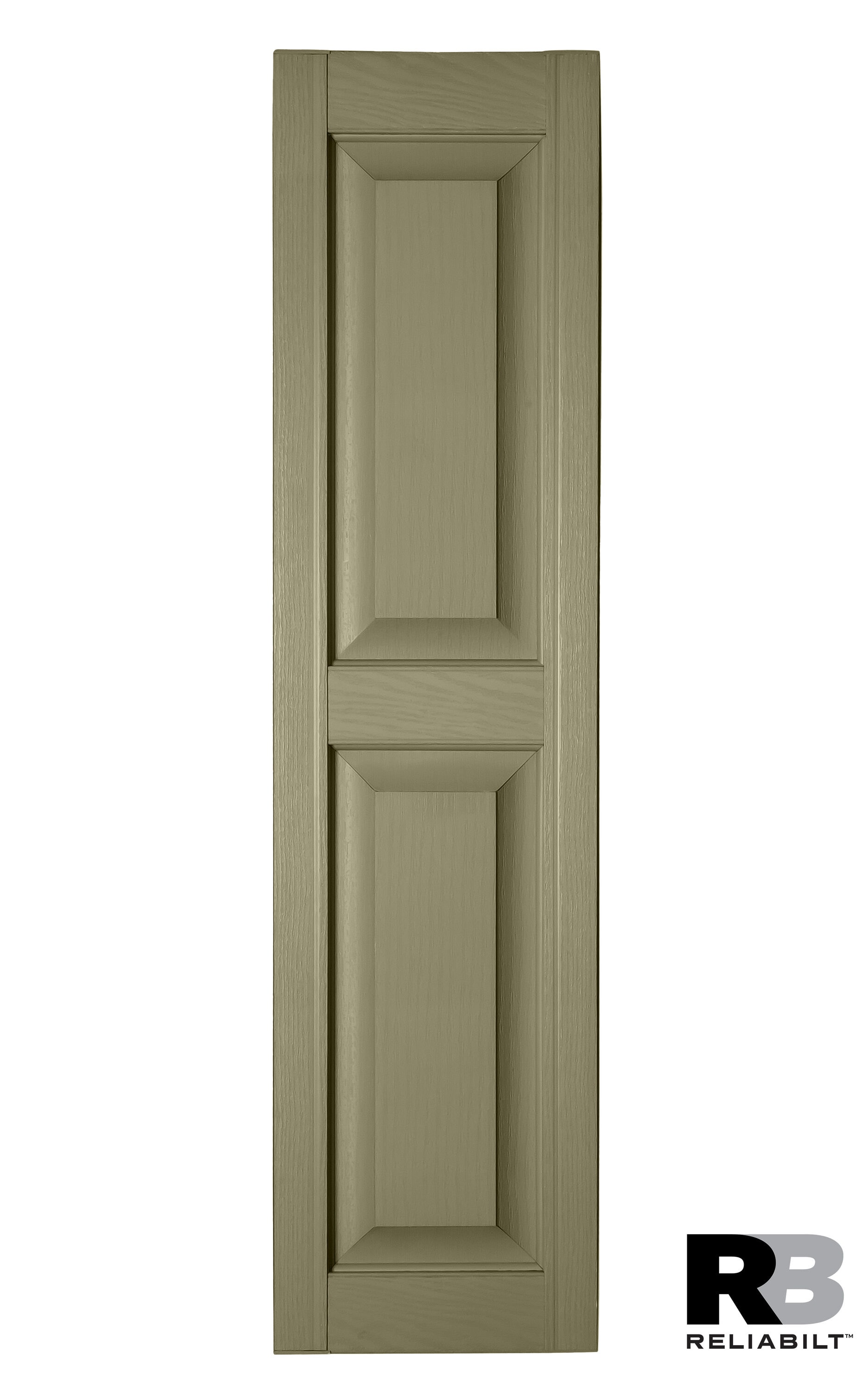 RELIABILT RP1273020 12-in W x 73-in H Sage Raised panel Polypropylene Exterior Shutters ( 2 -Pack )