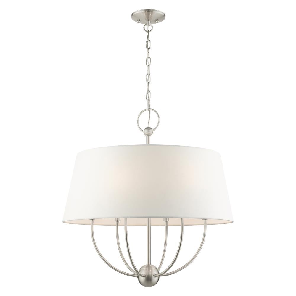 Livex Lighting 49846-91 Ridgecrest 6-Light Brushed Nickel Transitional Chandelier