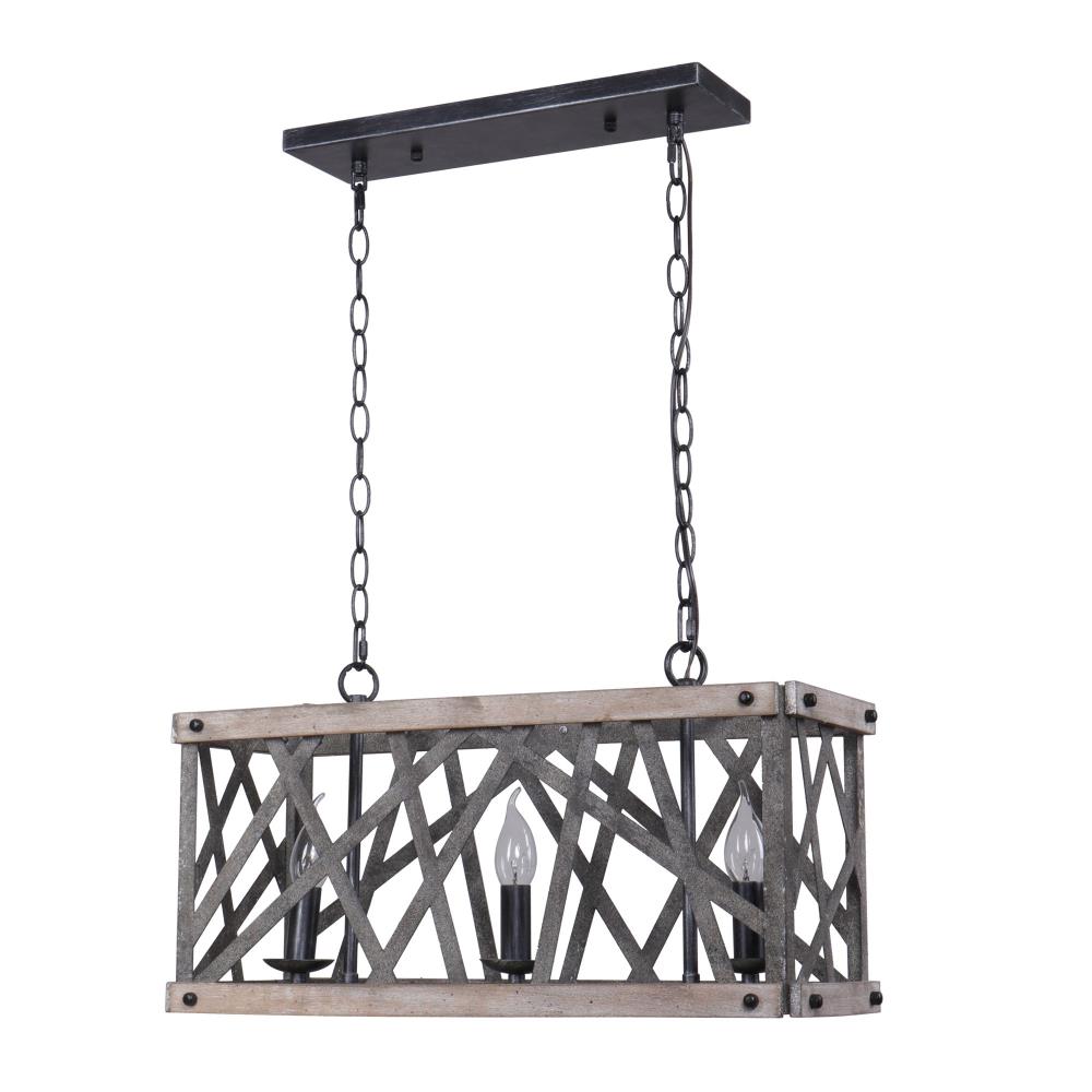 Parrot Uncle 3-Light Black Industrial Dry rated Chandelier at Lowes.com