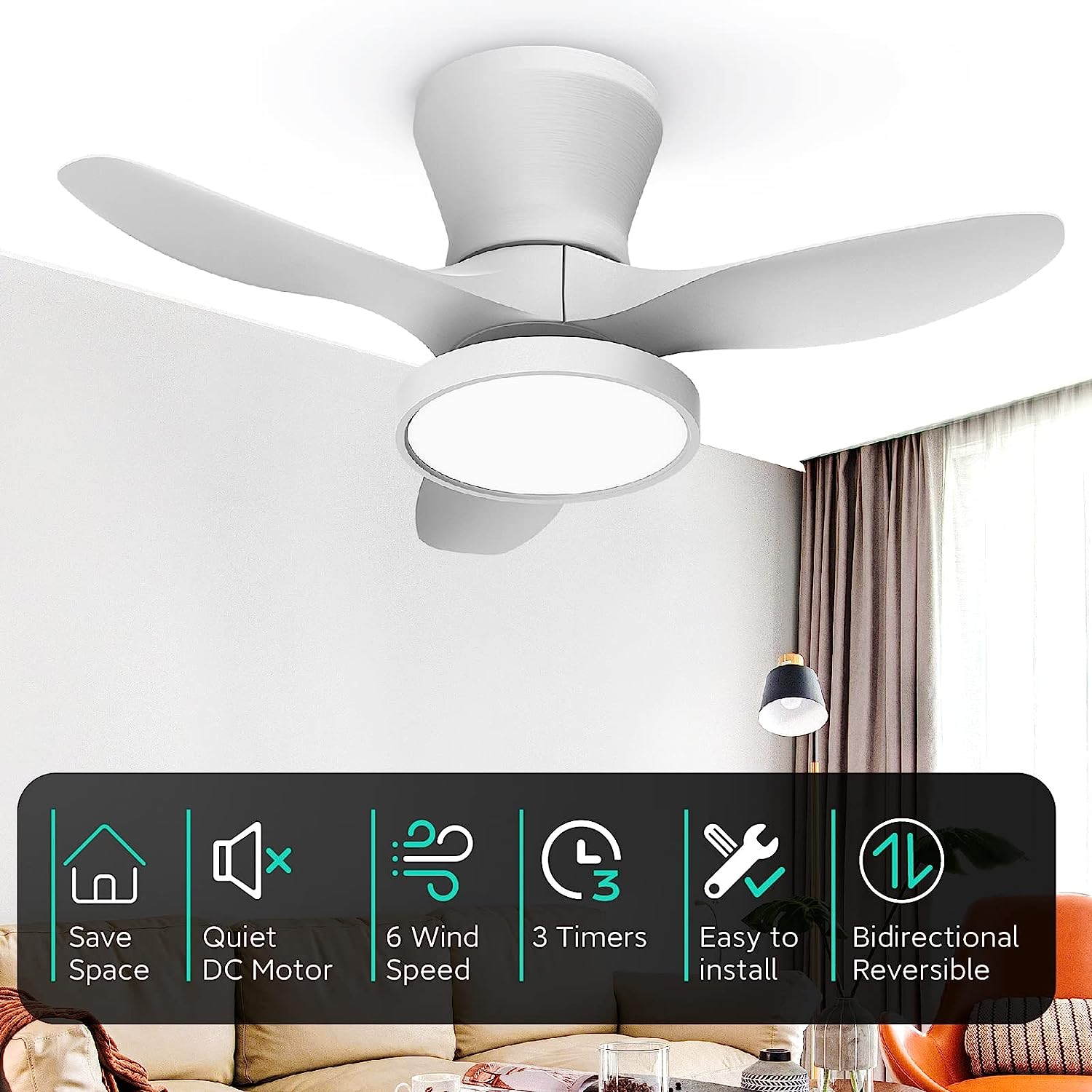TALOYA TLY-F1-WE-X32 Ceiling-Fans - View #2